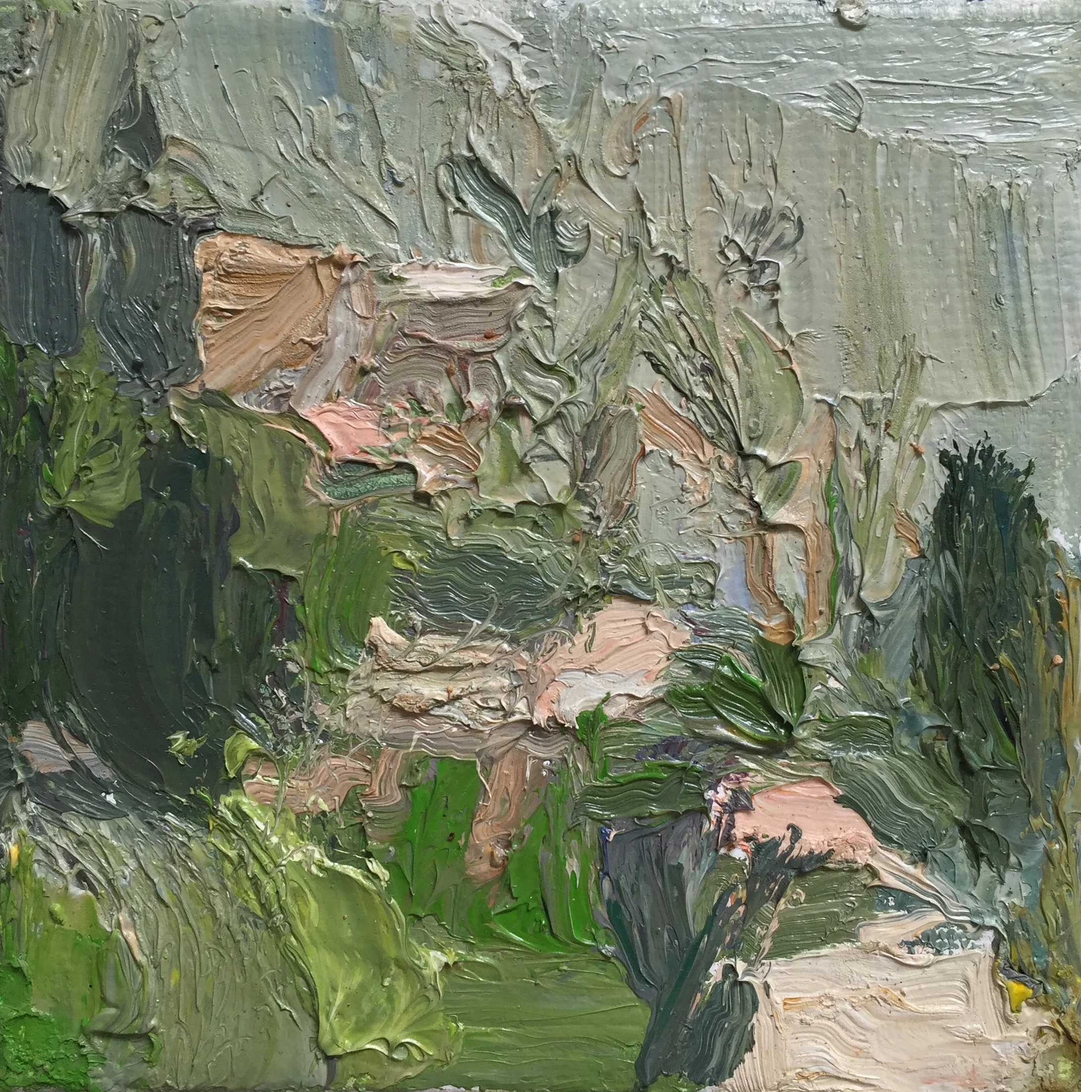 Ein Kerem 11, 2015, oil on canvas, 6x 6 in