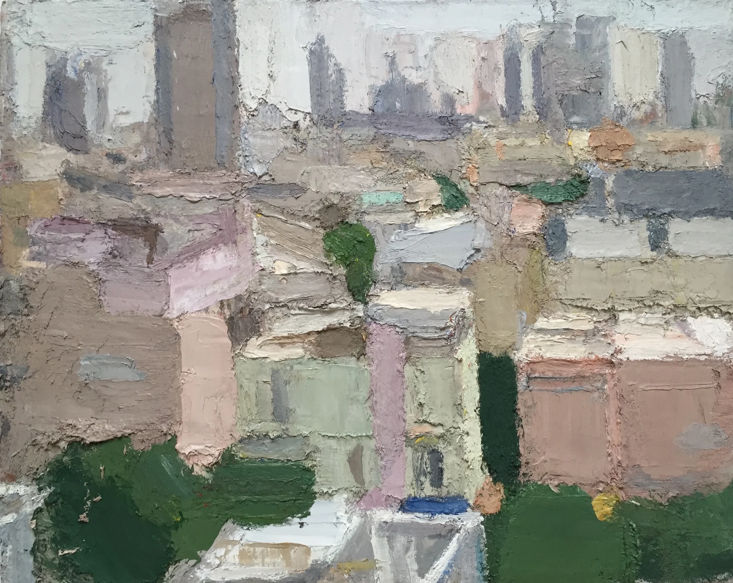 Tel Aviv 1, 2015, oil on linen, 44 x 54 inches