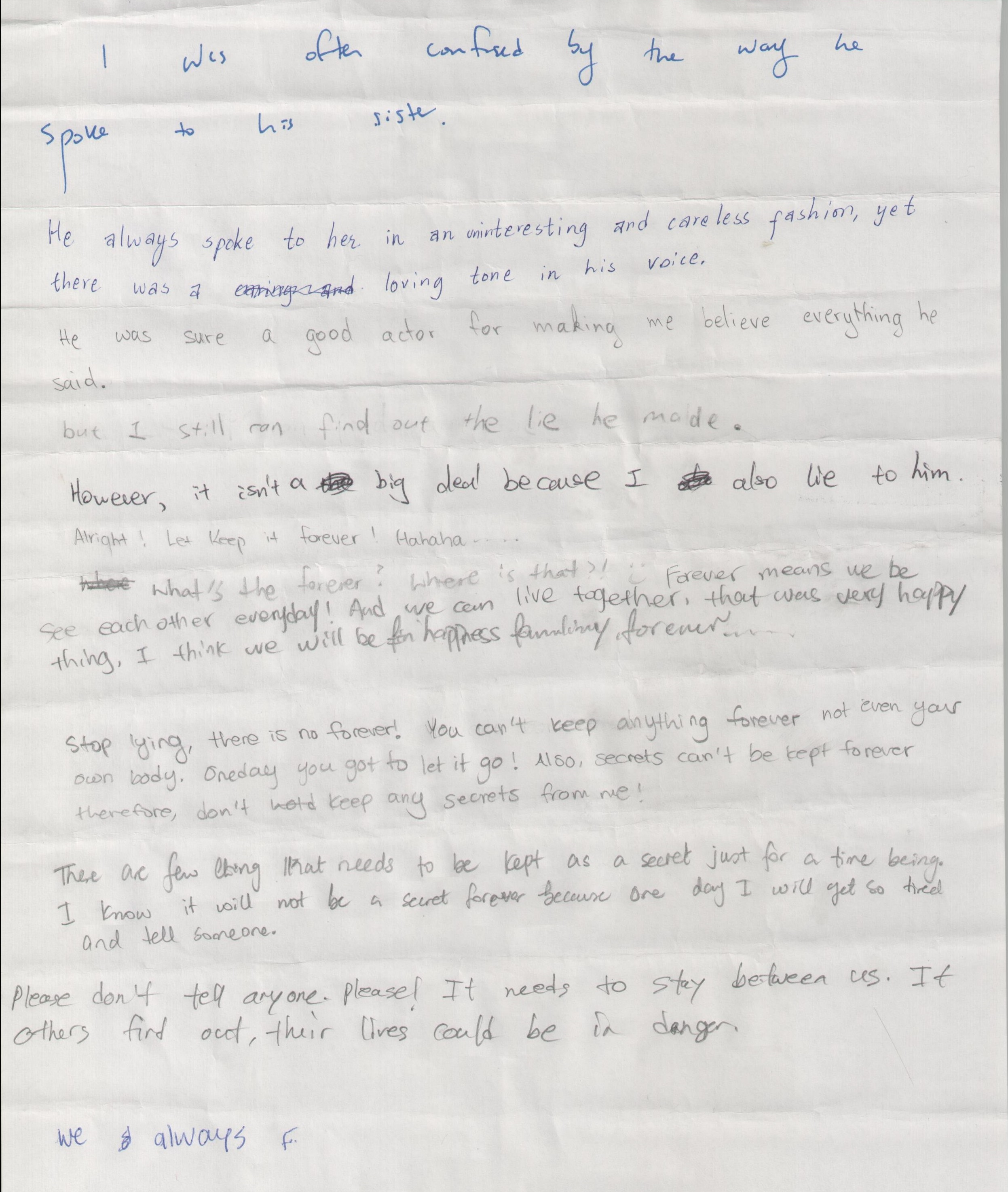 EXQUISITE CORPSE WRITING I