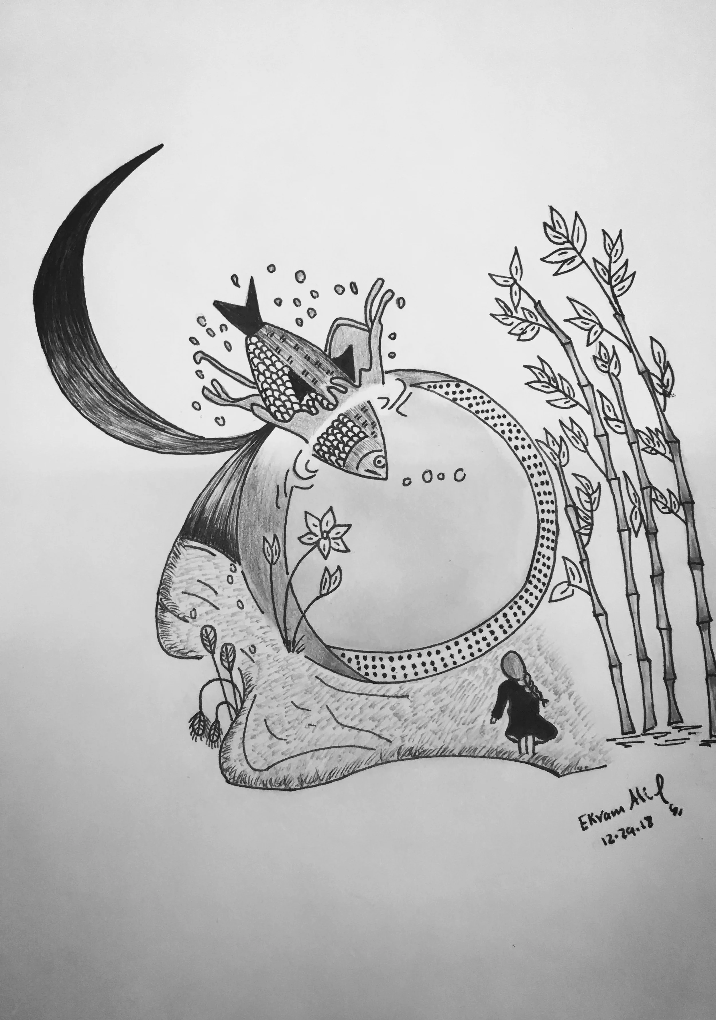Drawing by Ekram Alrowmeim