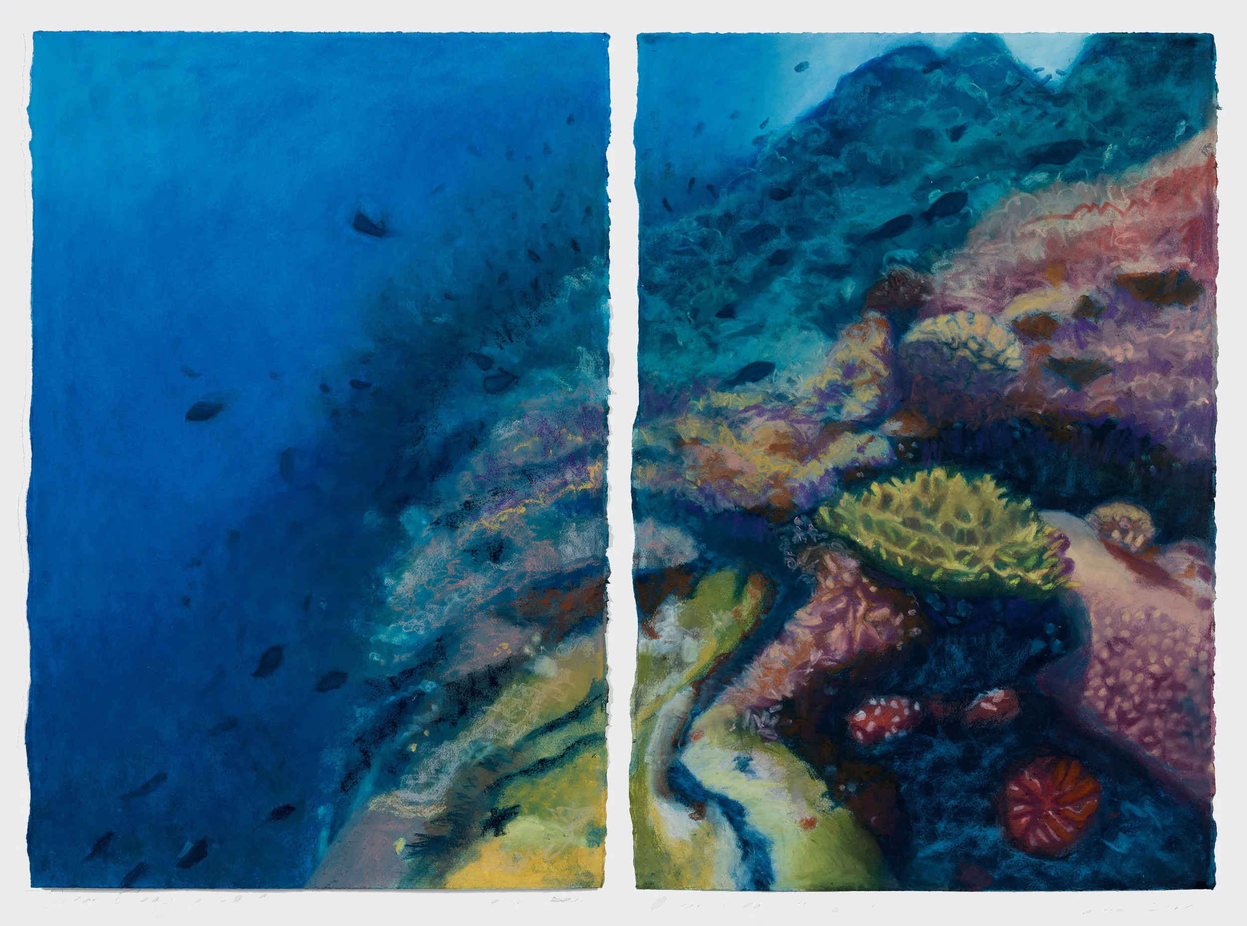 Ocean Elegy 16 + 17 Diptych