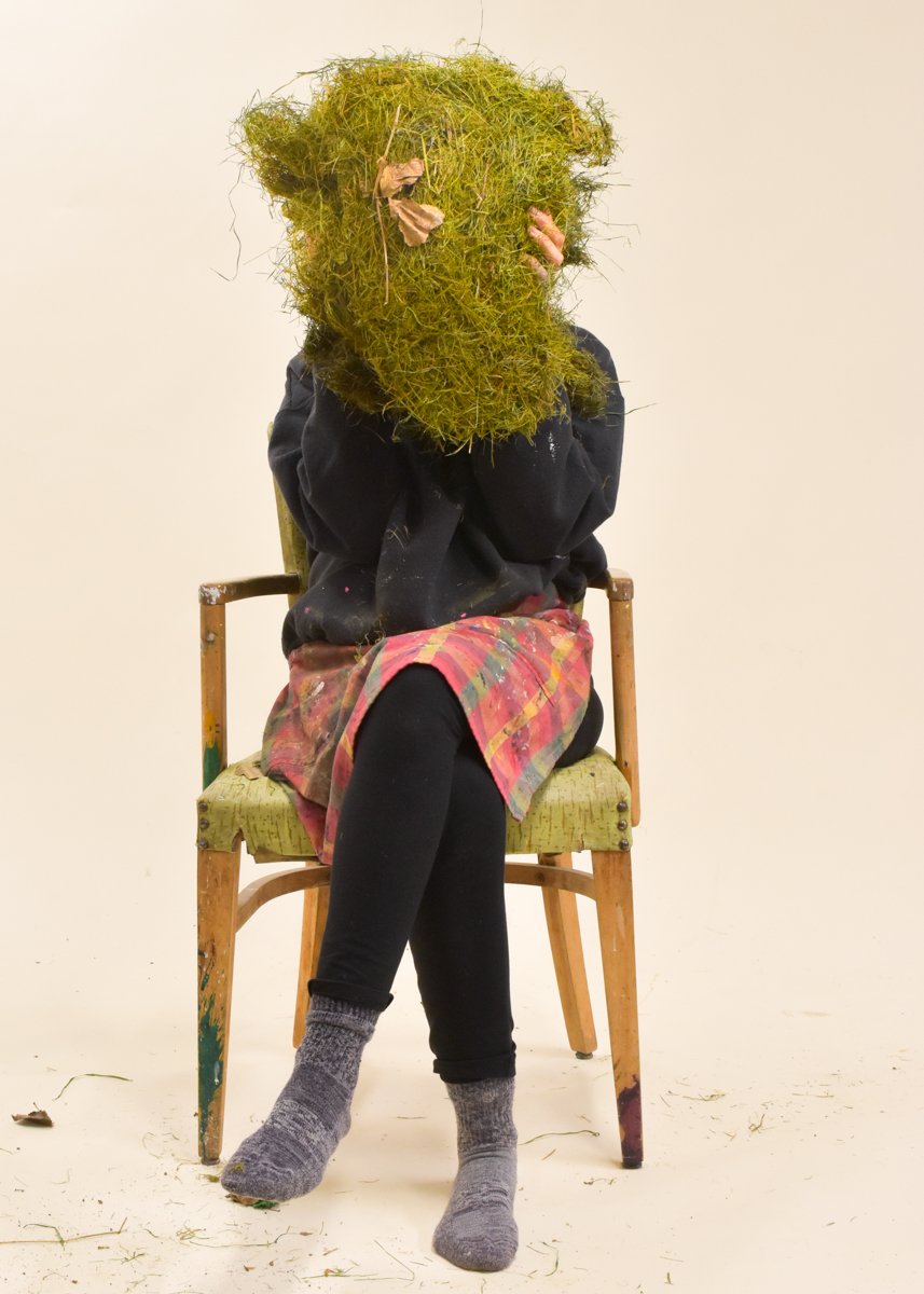 Self-Portrait with Dried Grass