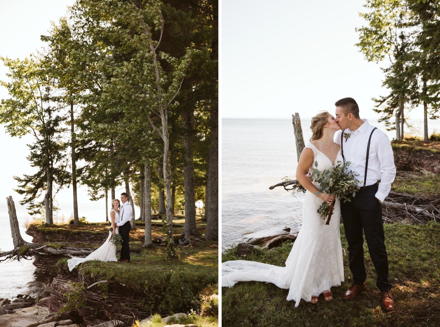  Couple on the shores of Lake Superior. 