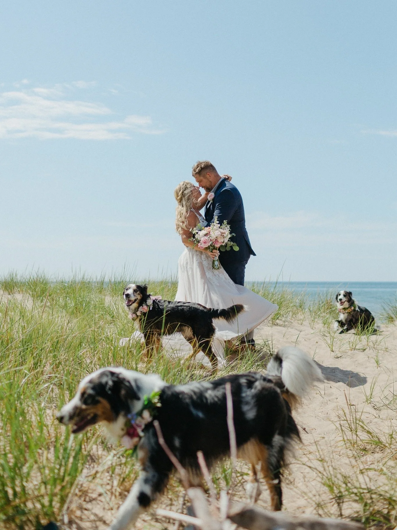 The in-between moments always win 🫶🏼
I am so ready for summer sessions on Lake Superior!! 

#michiganweddingphotographer #lakesuperiorwedding #beachweddinginspiration