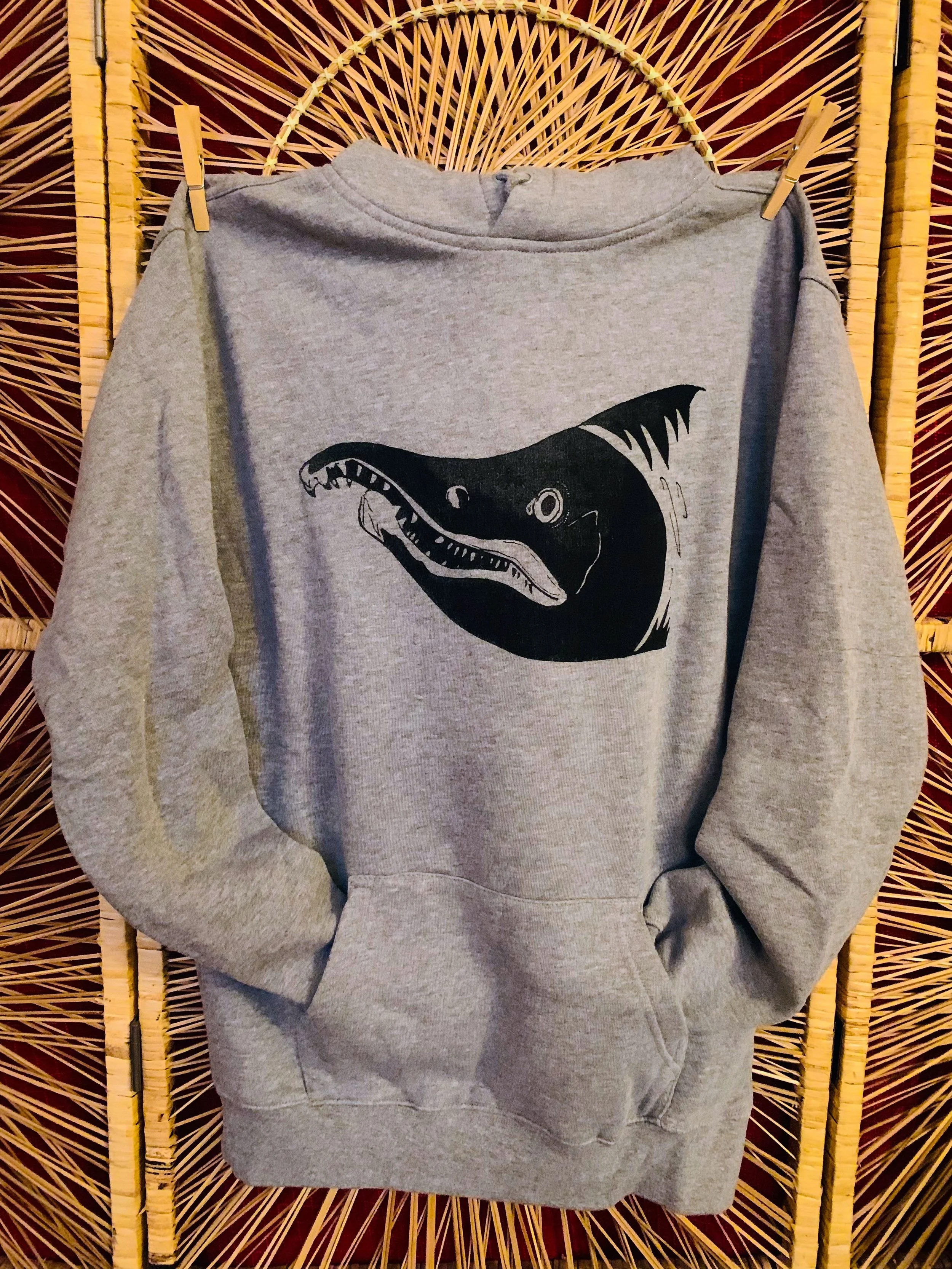 Salmon Head Screenprinted Hoodie