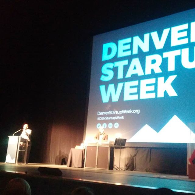 Kicking off Denver Startup Week #denstartupweek with @mayorhancock and @tamidoor. Soon to hear from @theskimm women too.