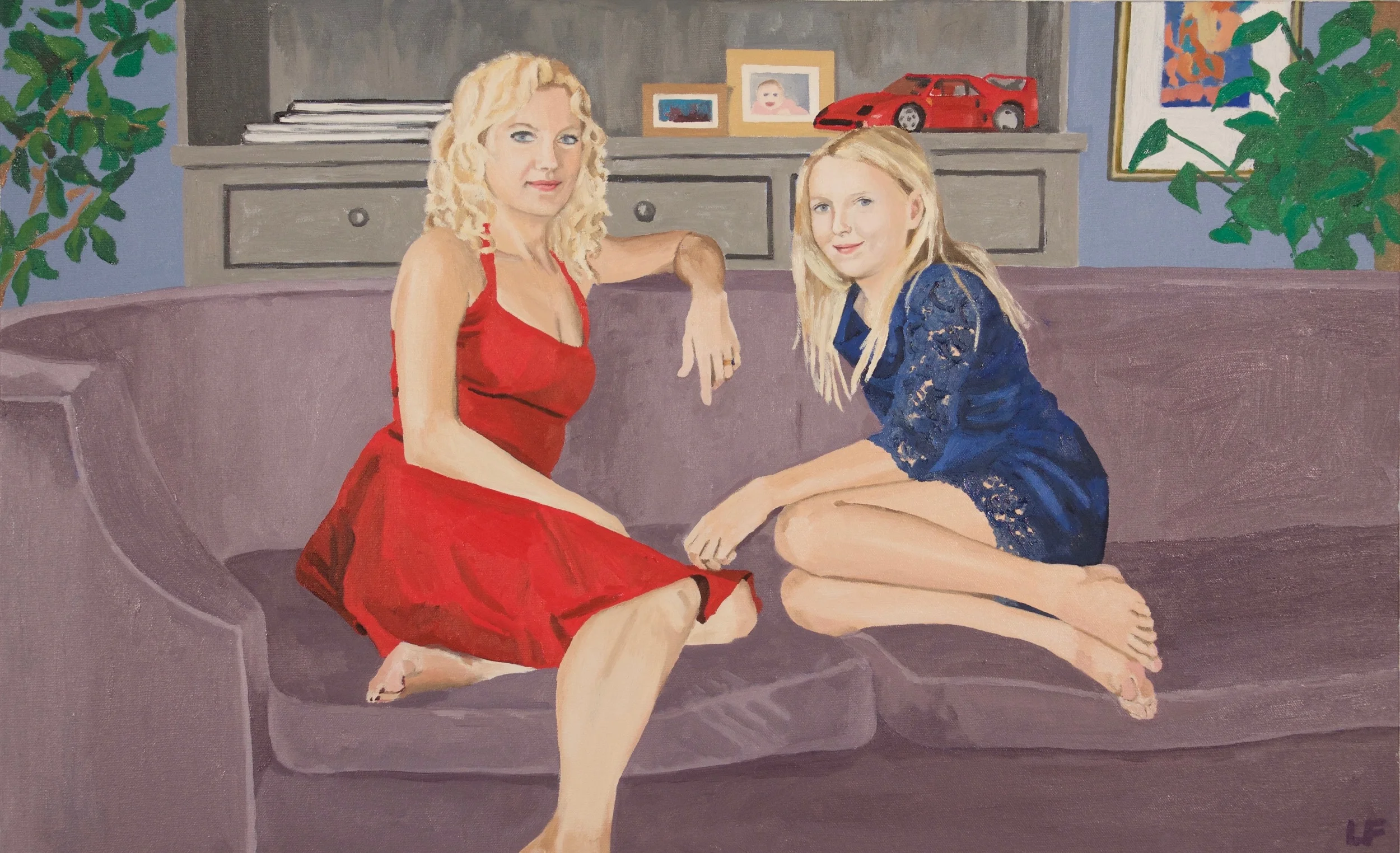 Agi and Stella Original oil on canvas 32 x 20 inches / 81 x 51 cm SOLD