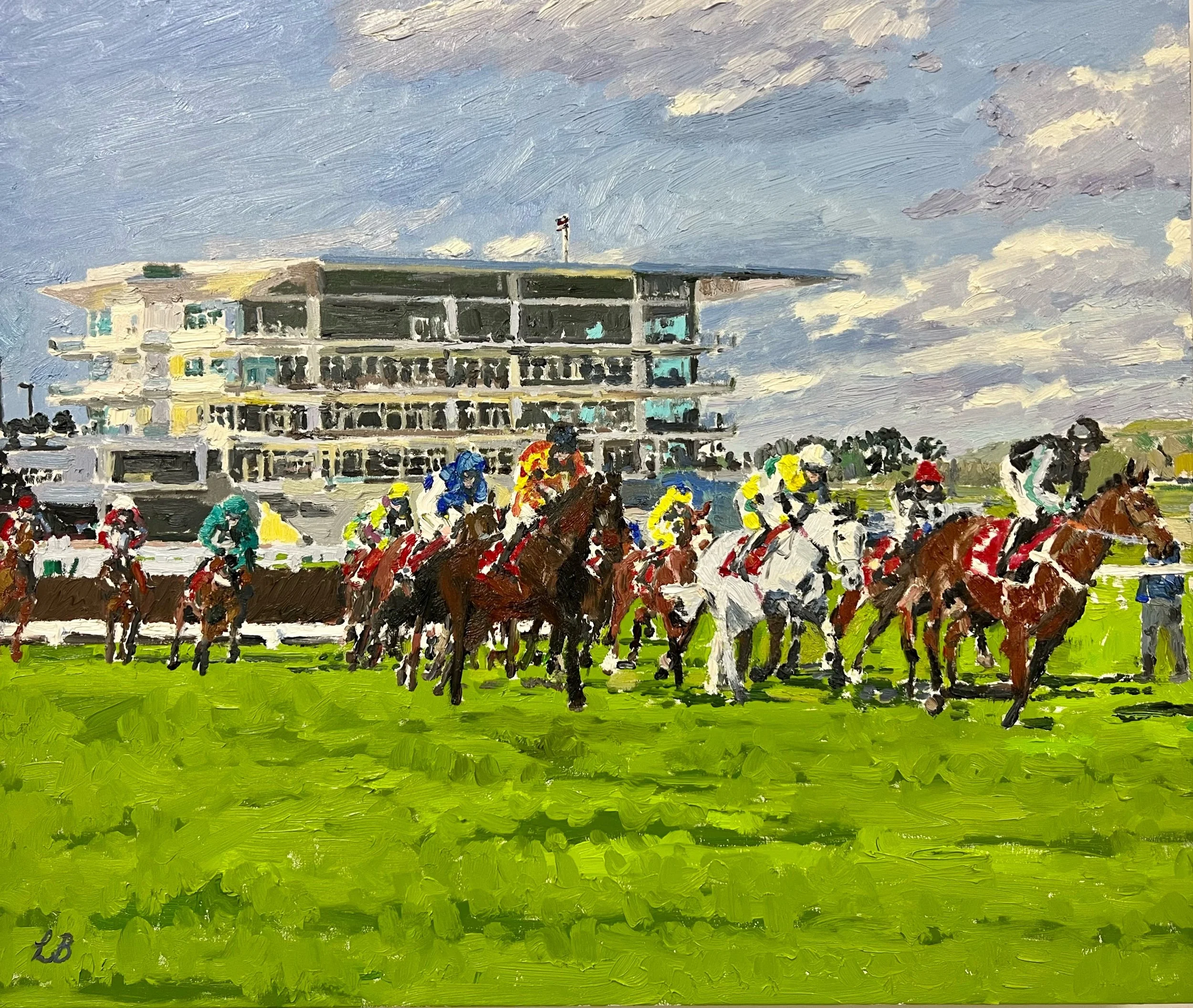 Runners and Riders at The Cheltenham Festival   Original Oil / 61 x 71 cm (unframed) / SOLD