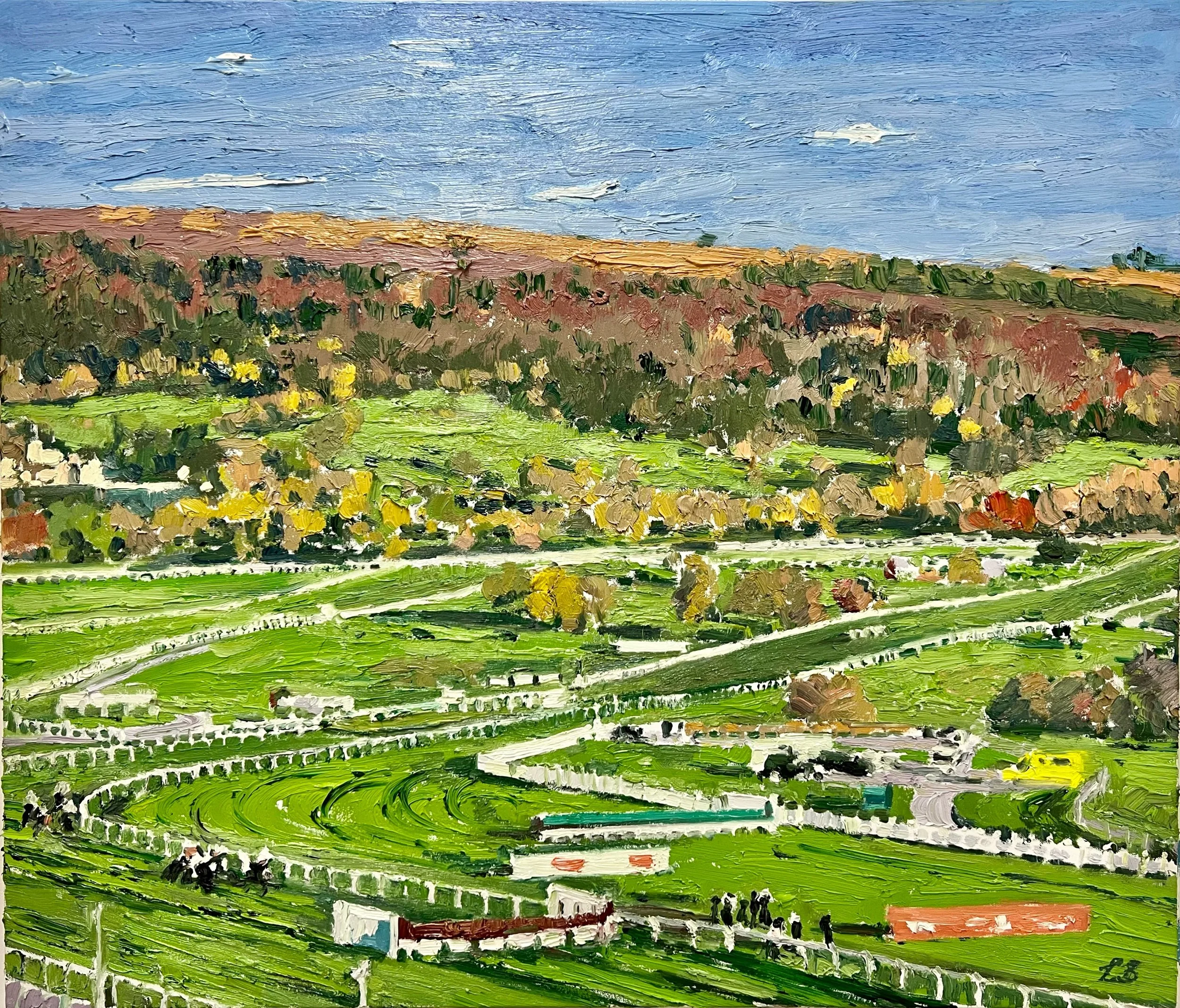 Cheltenham, A View From The Royal Box  Original Oil / 61 x 71 cm (unframed) / SOLD