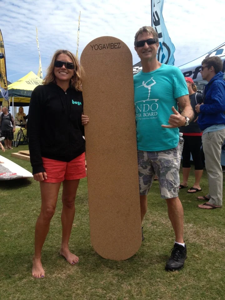 I had the pleasure of meeting Hunter, the Indo Board and Indo Yoga Board creator! He loved our corked version of the board thanks to Chris Willey.