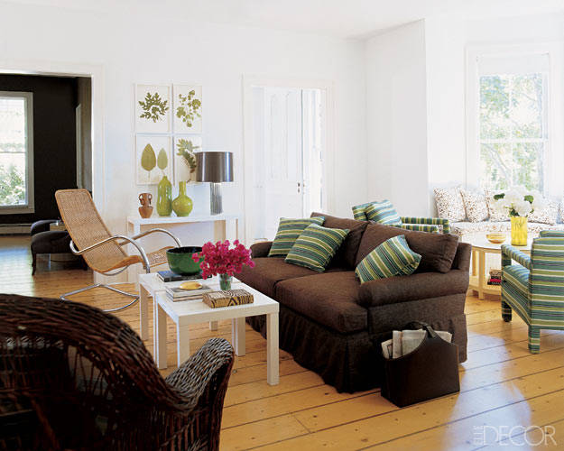 Actress Sarah Jessica Parker's Bridgehampton House Sitting Room (Image: elledecor.com)