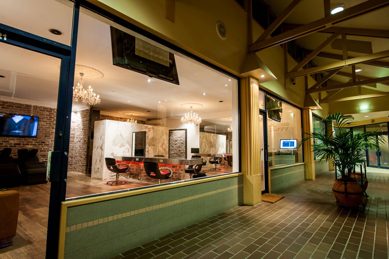 Showing exterior and interior of the salon