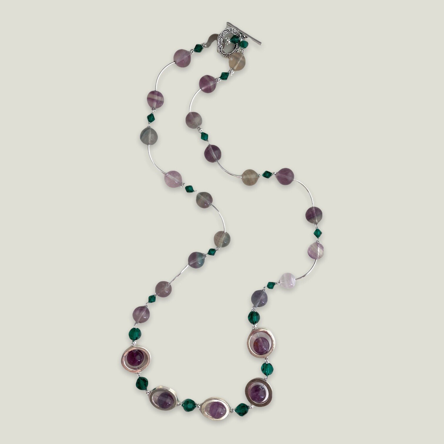 Ringed Fluorite Necklace by Lise Spence-Parsons for Lottie's Trinkets - Always Beautiful