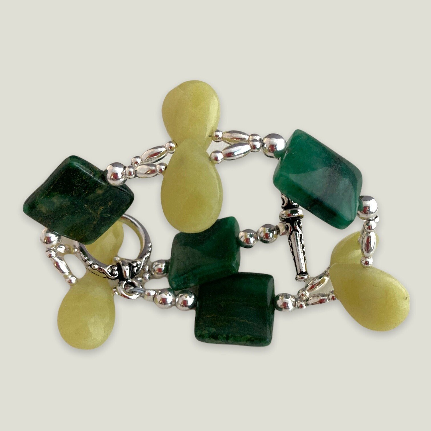 Jade Duo Bracelet by Lise Spence-Parsons for Lottie's Trinkets - Always Beautiful