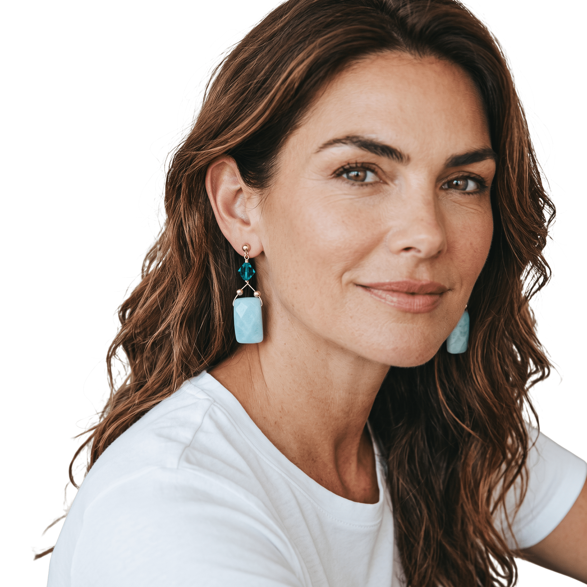 Ocean Mist Amazonite 14k Gold Earrings by Lise Spence-Parsons for Lottie's Trinkets - Always Beautiful