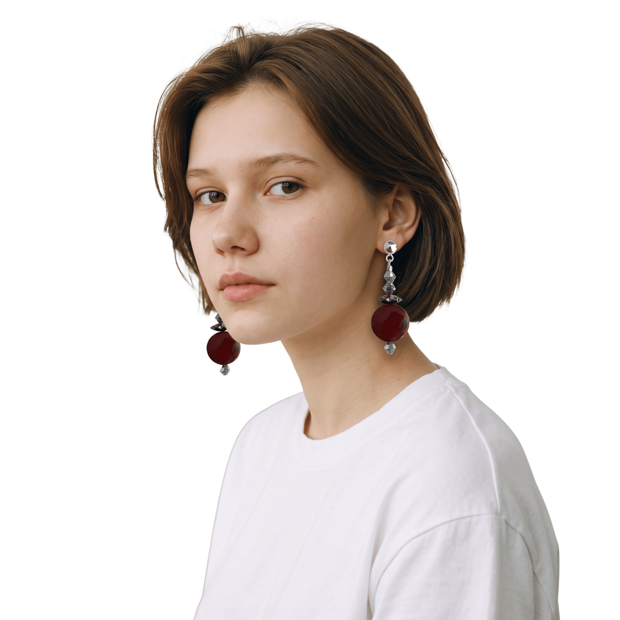 Crimson Aurora Sterling Silver Earrings by Lise Spence-Parsons for Lottie's Trinkets - Always Beautiful