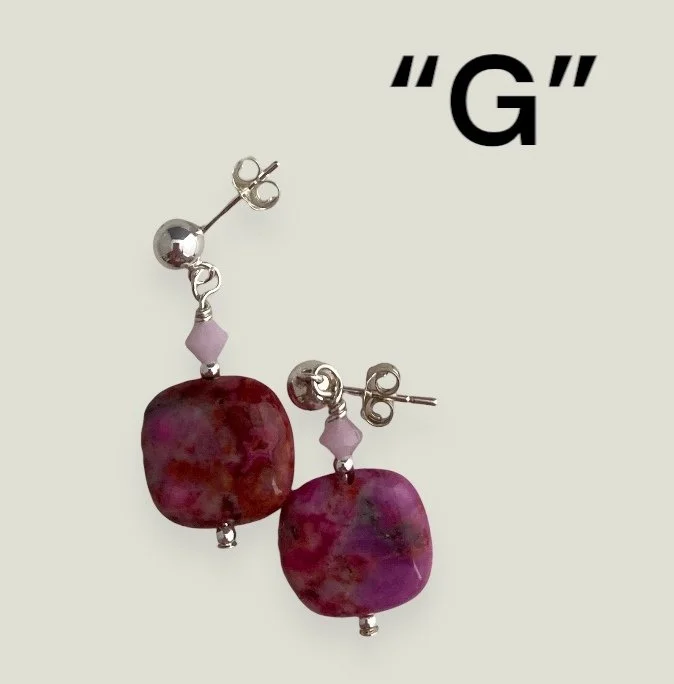 Pink Crazy Lace and Swarovski Sterling Earrings by Lise Spence-Parsons for Lottie's Trinkets - Always Beautiful