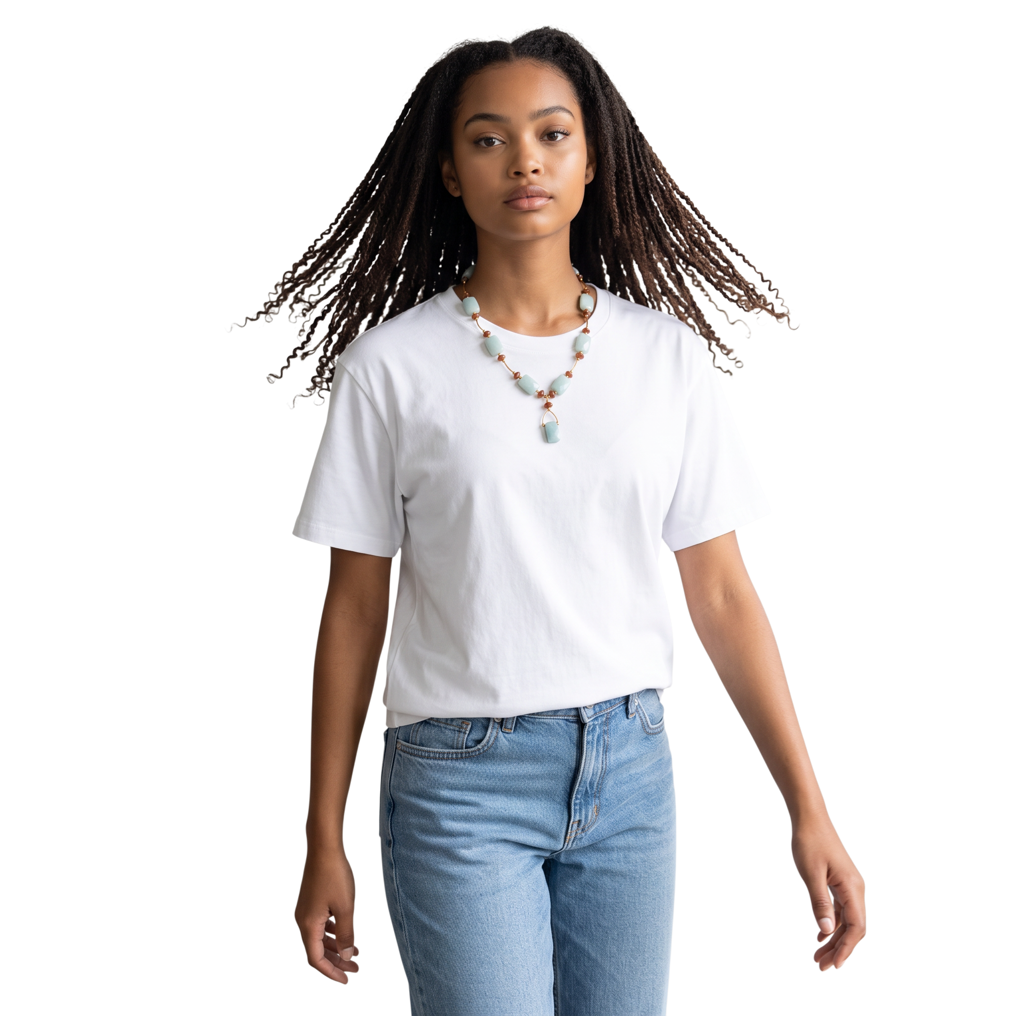 Amazonite Twist Necklace by Lise Spence-Parsons for Lottie's Trinkets - Always Beautiful