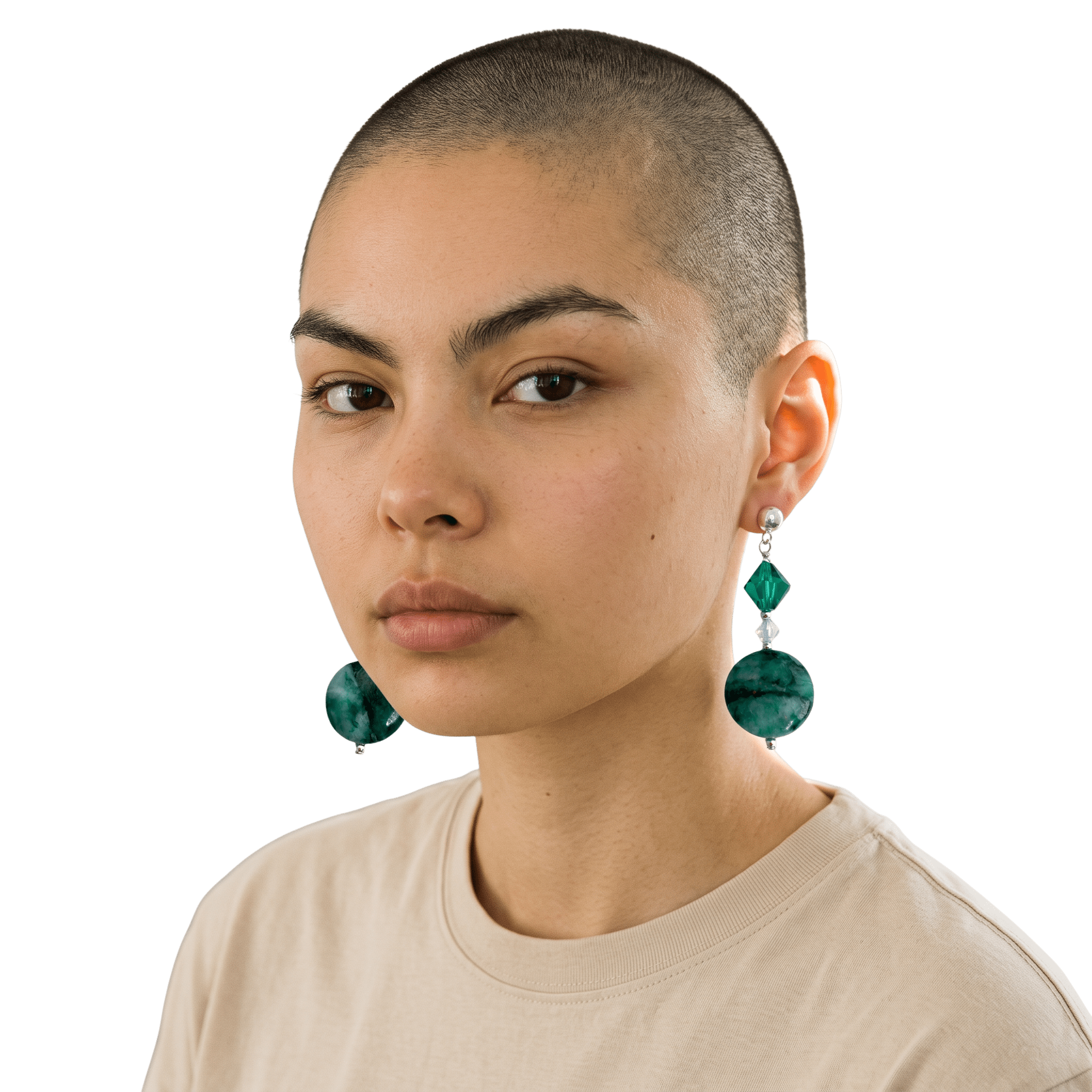 Emerald Harmony Sterling Silver Earrings by Lise Spence-Parsons for Lottie's Trinkets - Always Beautiful