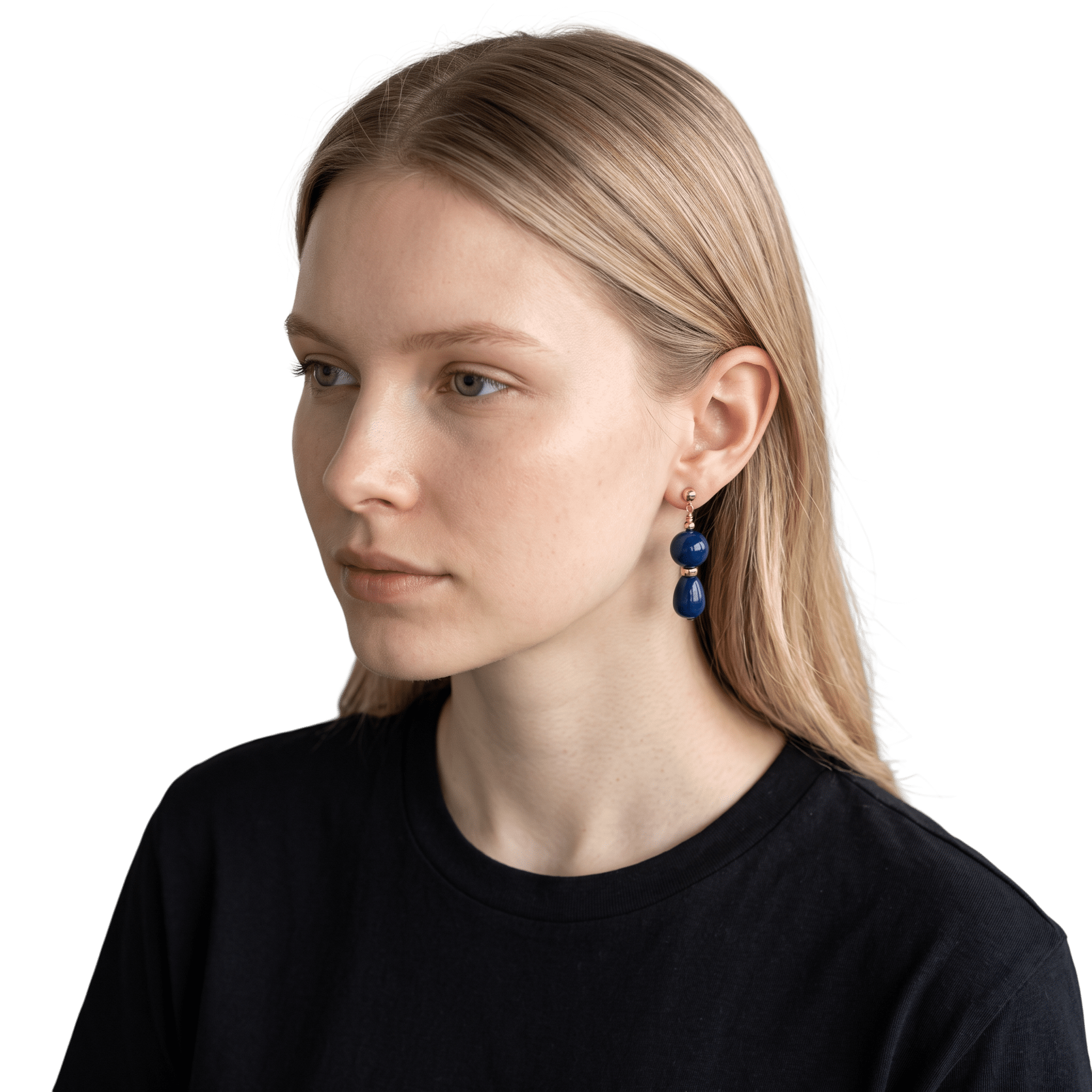Sapphire Moon 14k Rose Gold Earrings by Lise Spence-Parsons for Lottie's Trinkets - Always Beautiful