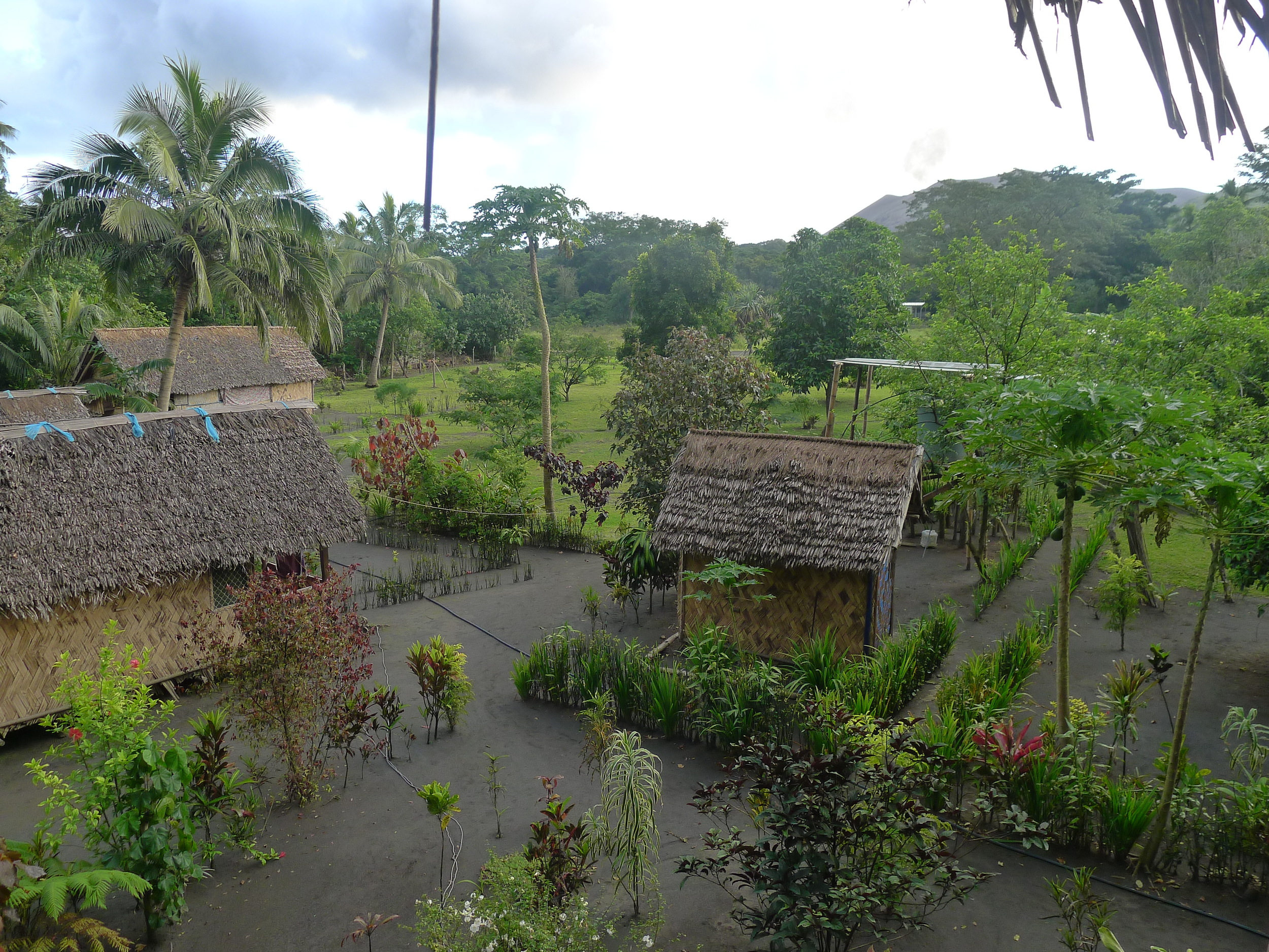  THE VIEW OF THE VILLAGE FROM OUR TREEHOUSE HUT.&nbsp; 