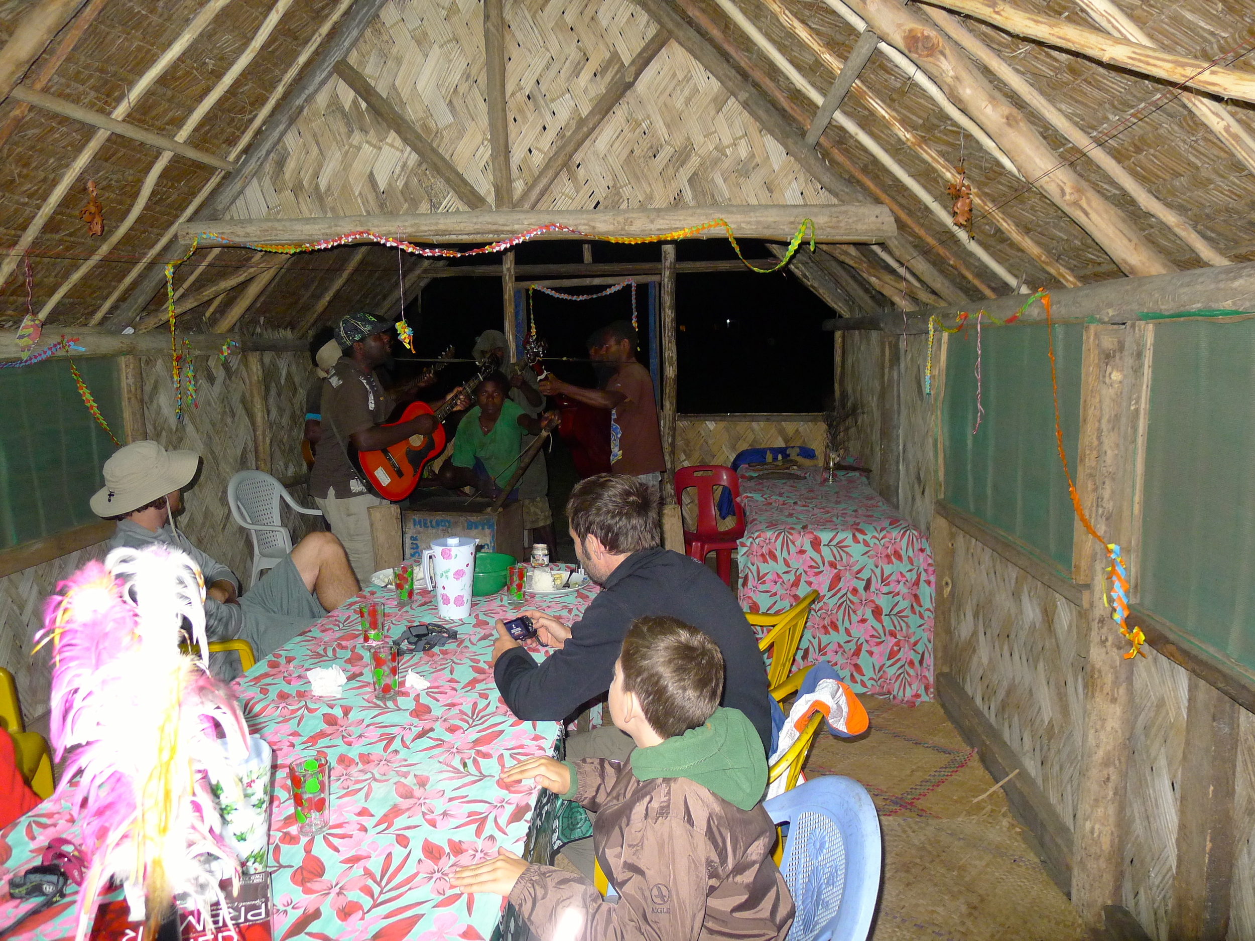  DINNER THAT NIGHT IN THE VILLAGE AT THE BASE OF THE VOLCANO - RICE AND VEGETABLES.&nbsp; 