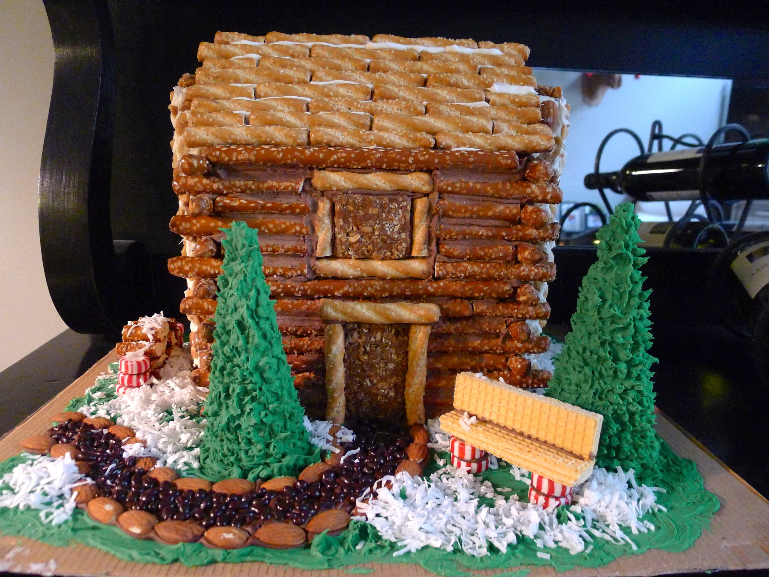  OUR PRETZEL GINGERBREAD HOUSE.&nbsp; 