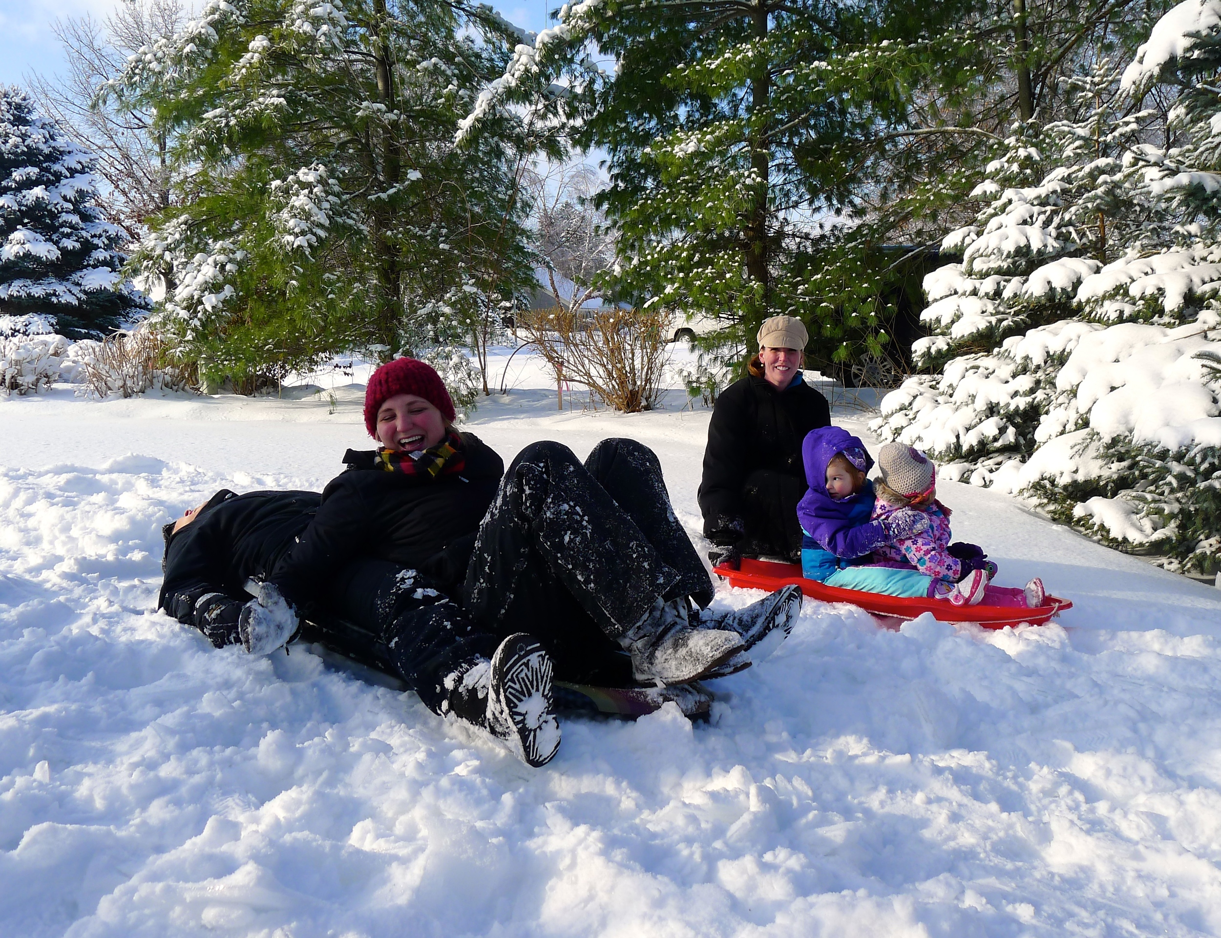  SLEDDING ON THE LAKE.&nbsp; 