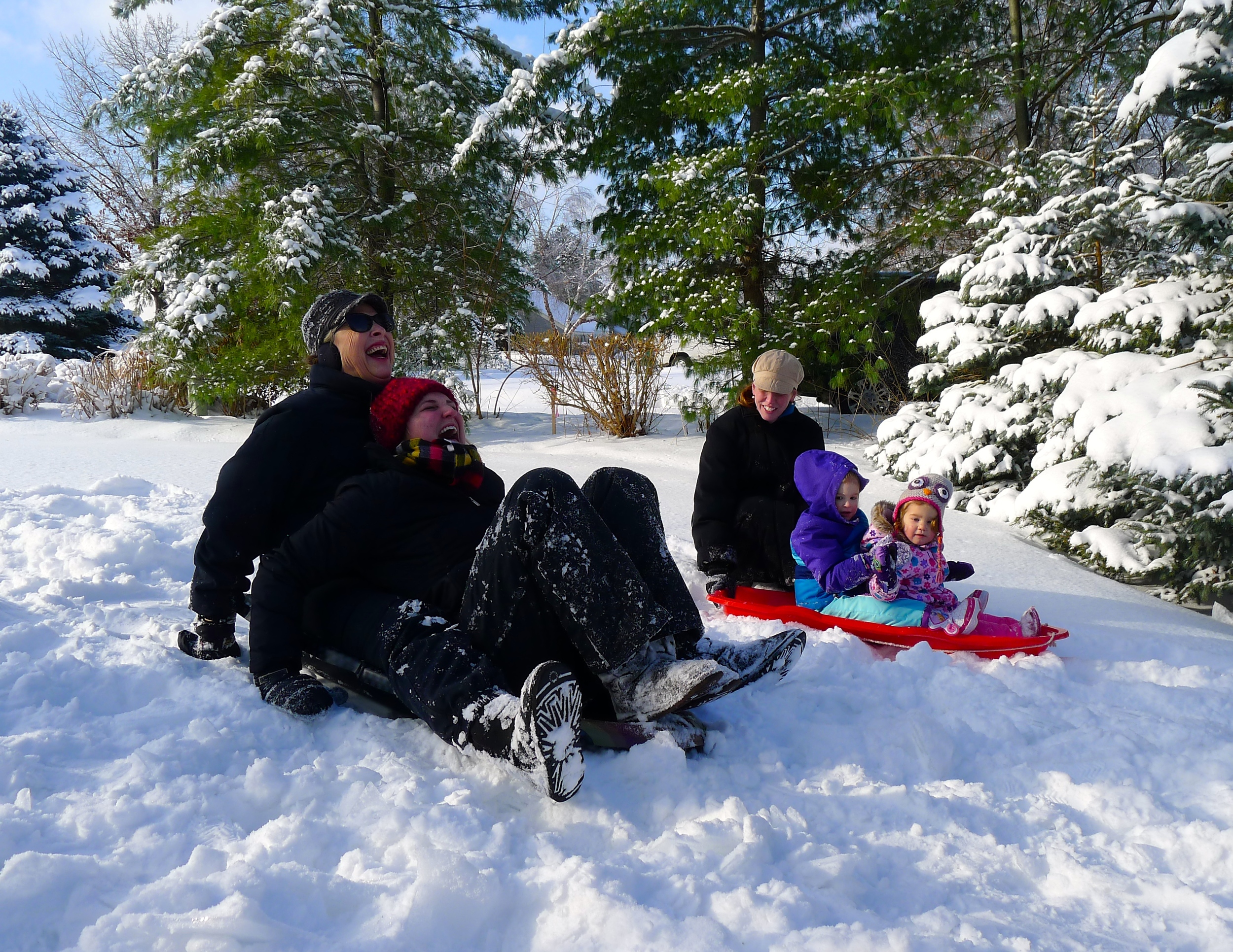  SLEDDING ON THE LAKE.&nbsp; 