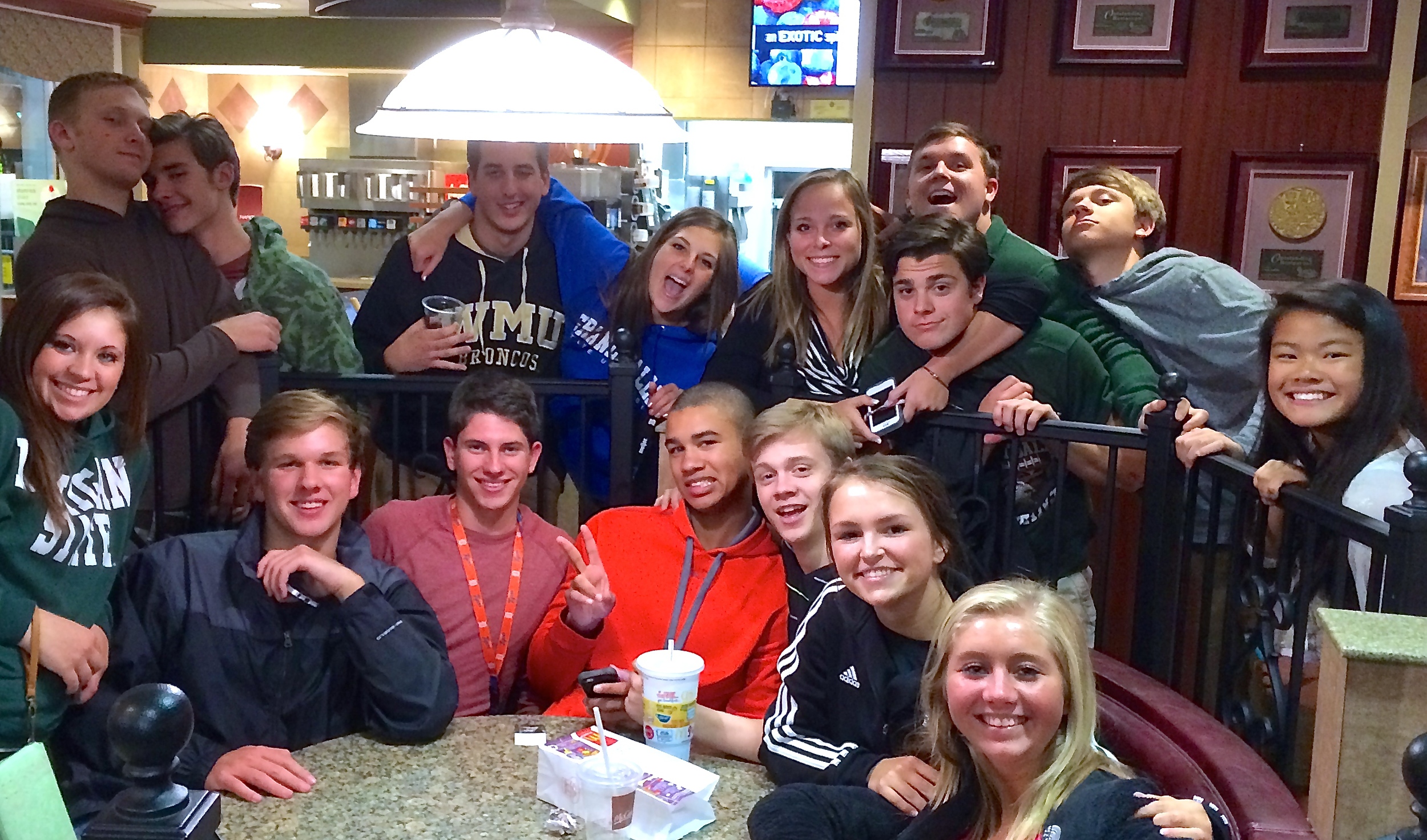 Our seniors on their last YL visit to Mcy-Ds. 