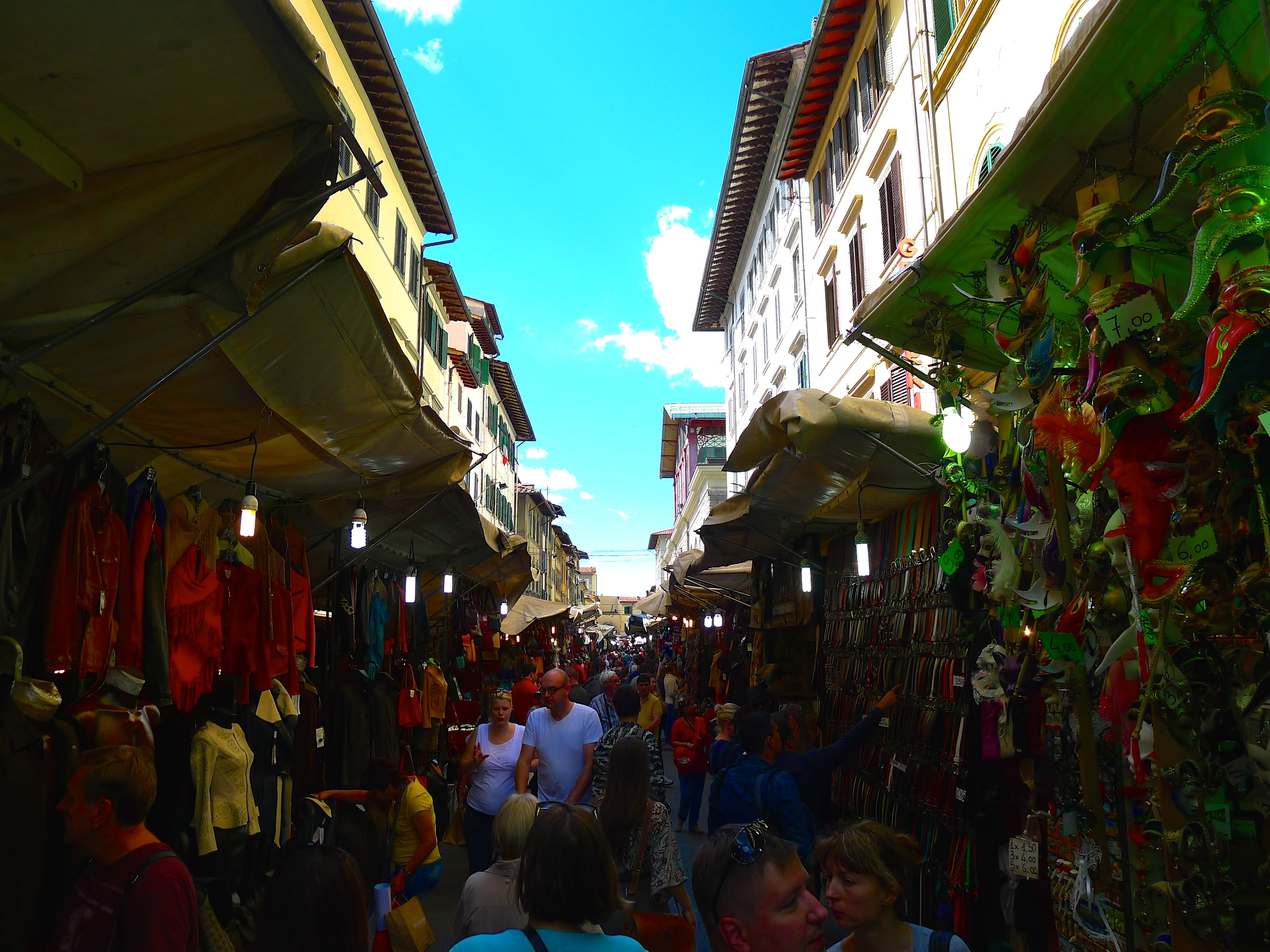 The street markets in Florence, Italy. 