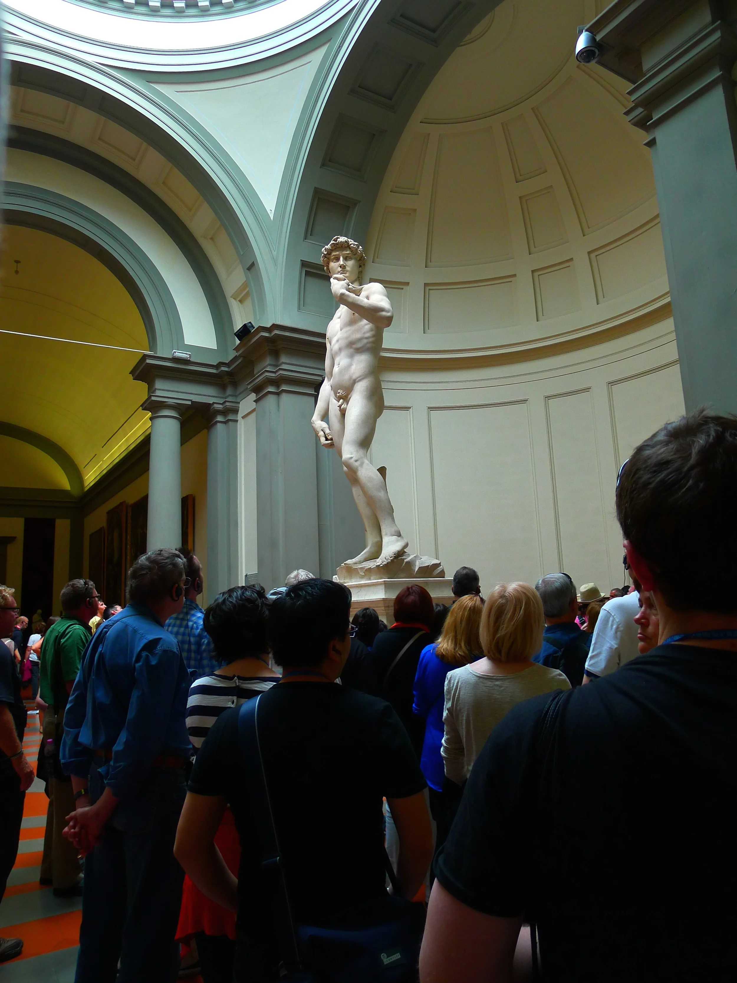 The David inside of the Accademia in Florence, Italy. 