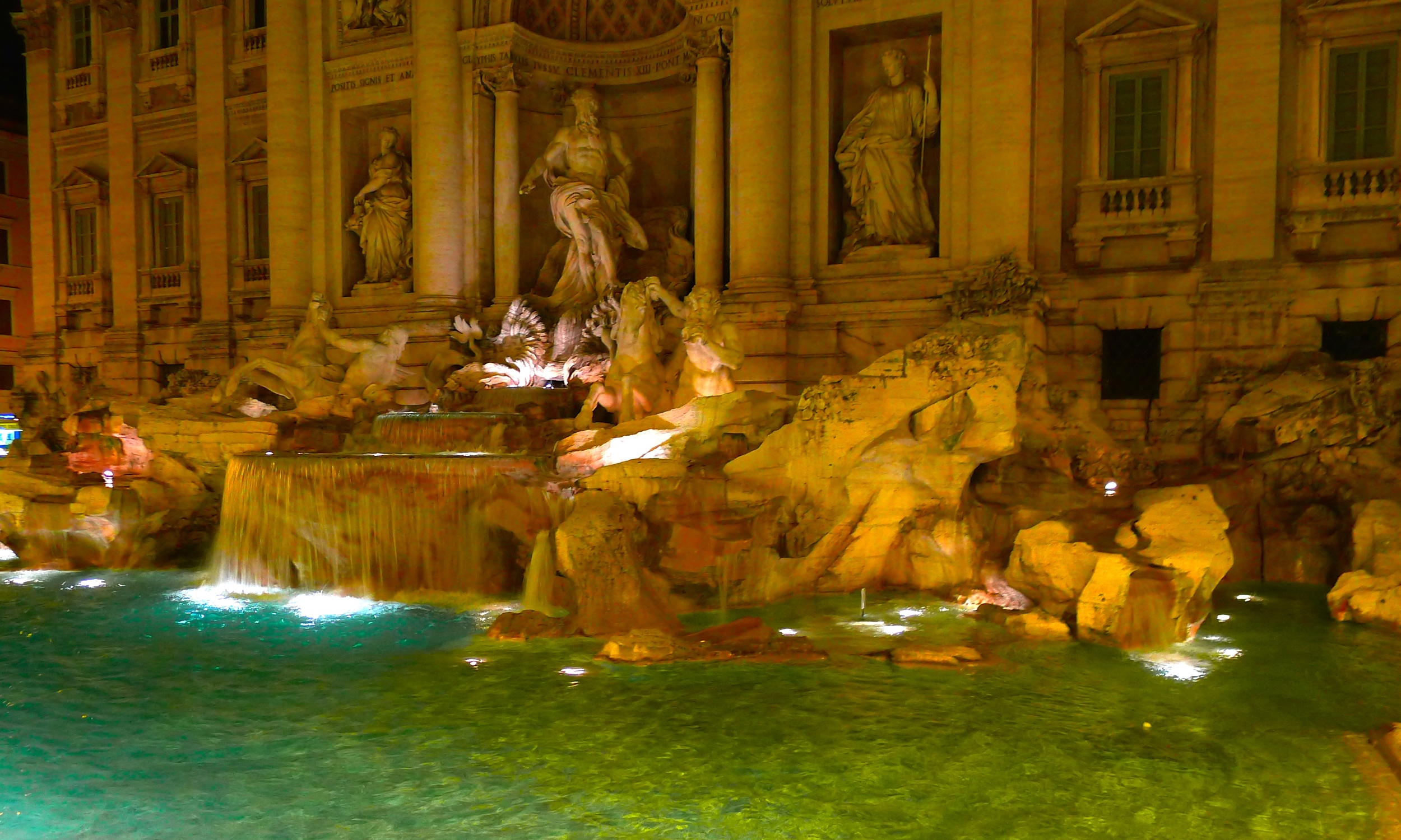 The Trevi Fountain in Rome, Italy. 