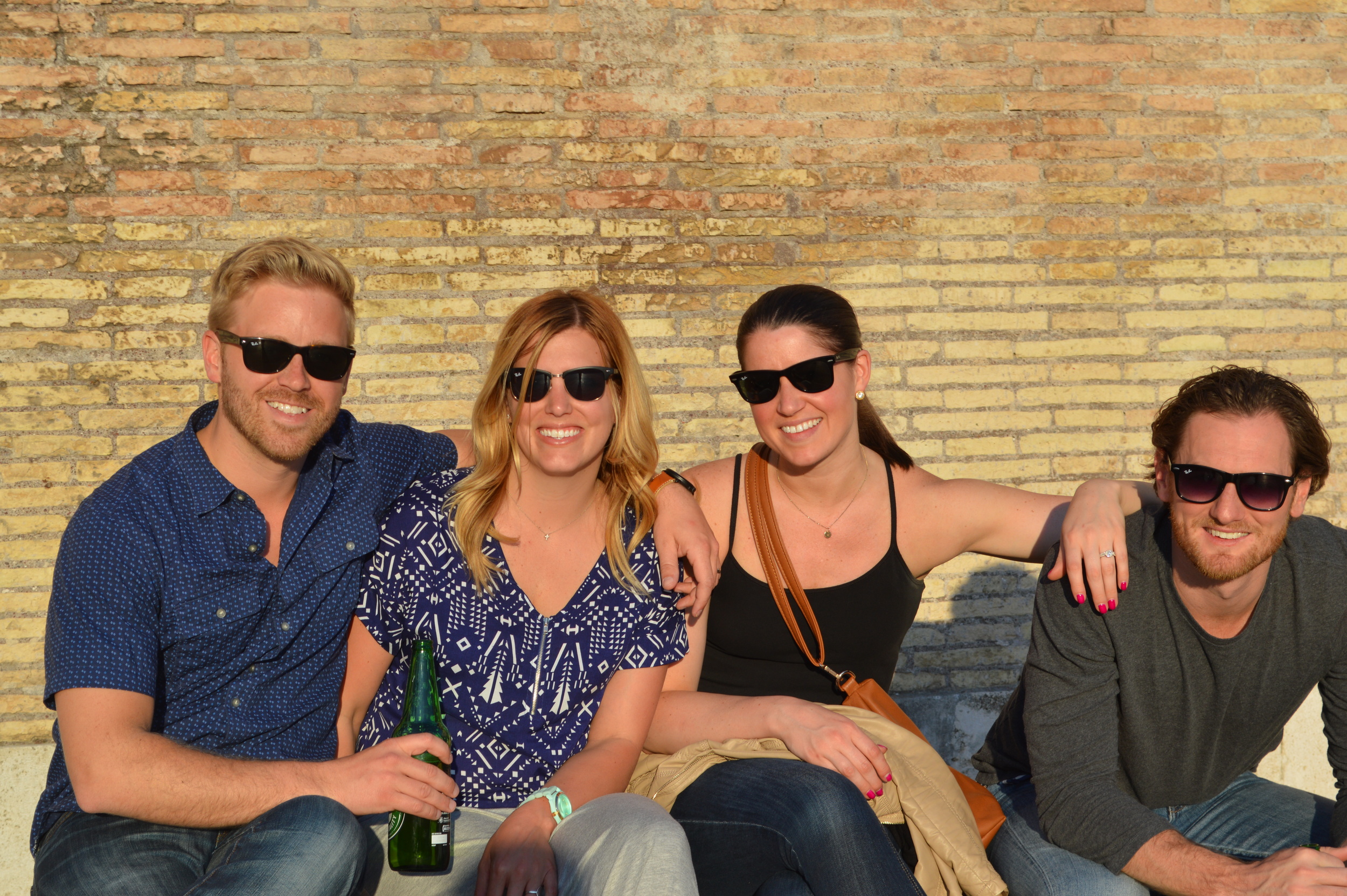 Our crew: Josh Van Vels, Emily Van Vels, Nichole Kladder, and Jeff Kladder. Rome, Italy. 