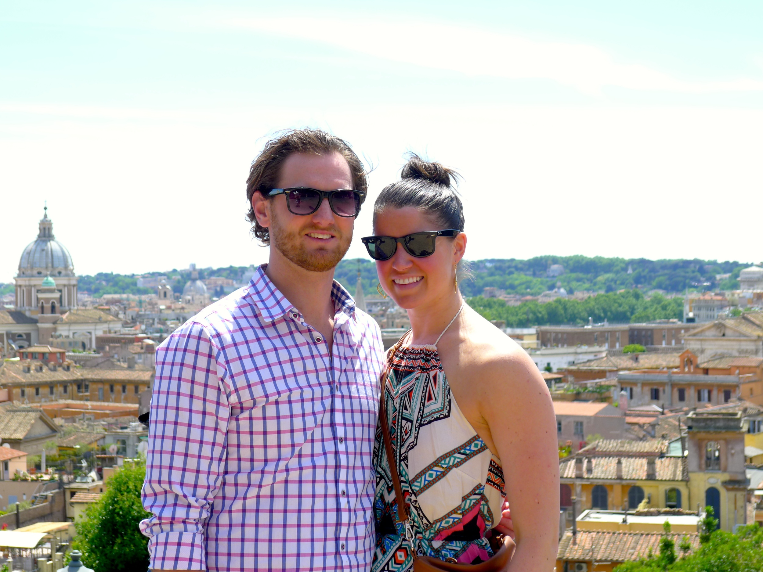 That's us, The Kladders, overlooking Rome, Italy. 