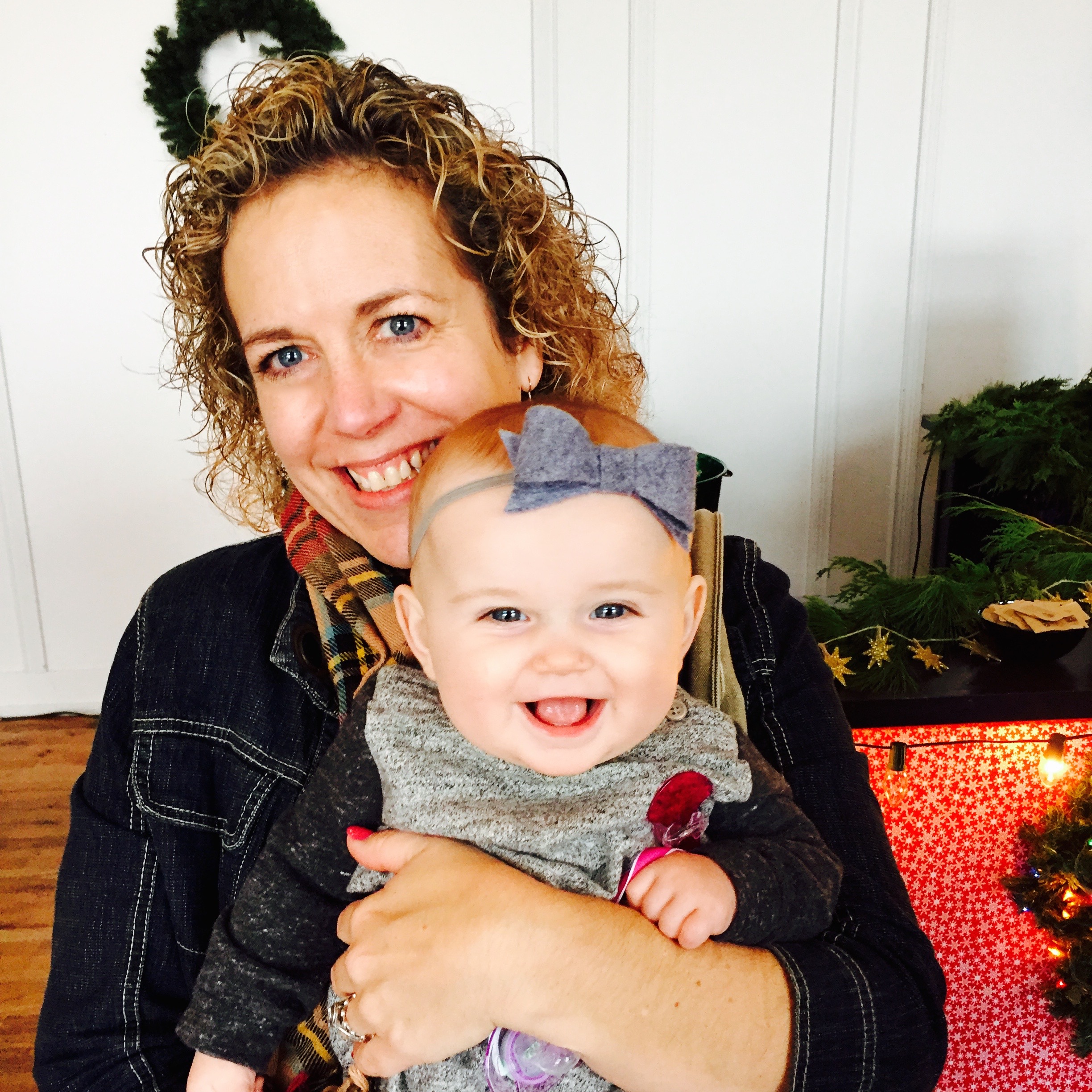 My Mom, the proudest Grandma, and Nat at AK Rikks before meeting Santa. 