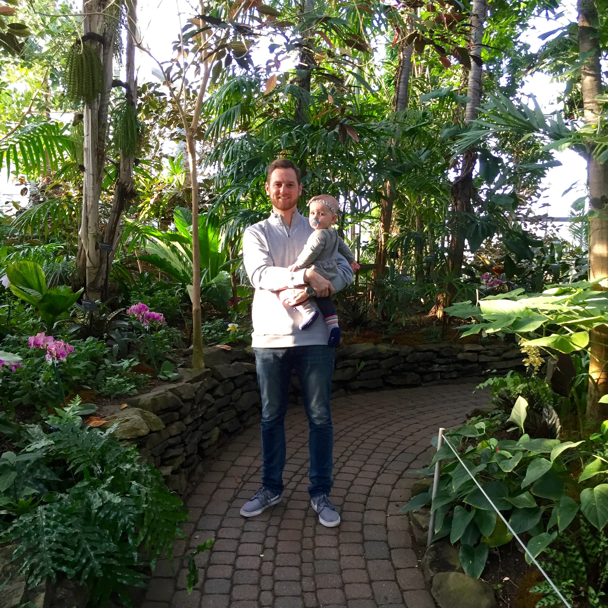 Visiting the Butterfly exhibit at Fredrick Meijer Gardens. 