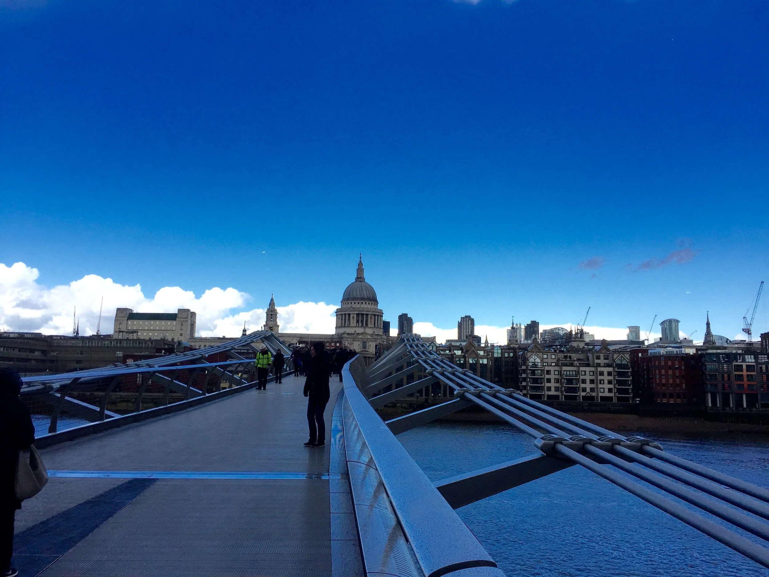 The Millennium Bridge in London, England. 
