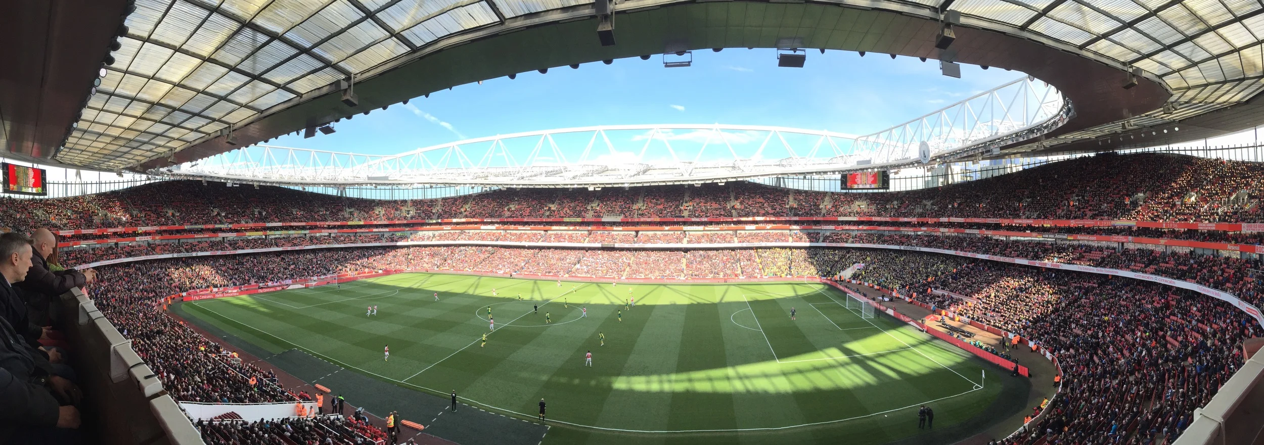 Emirates Stadium watching Arsenal Football in London, England. 