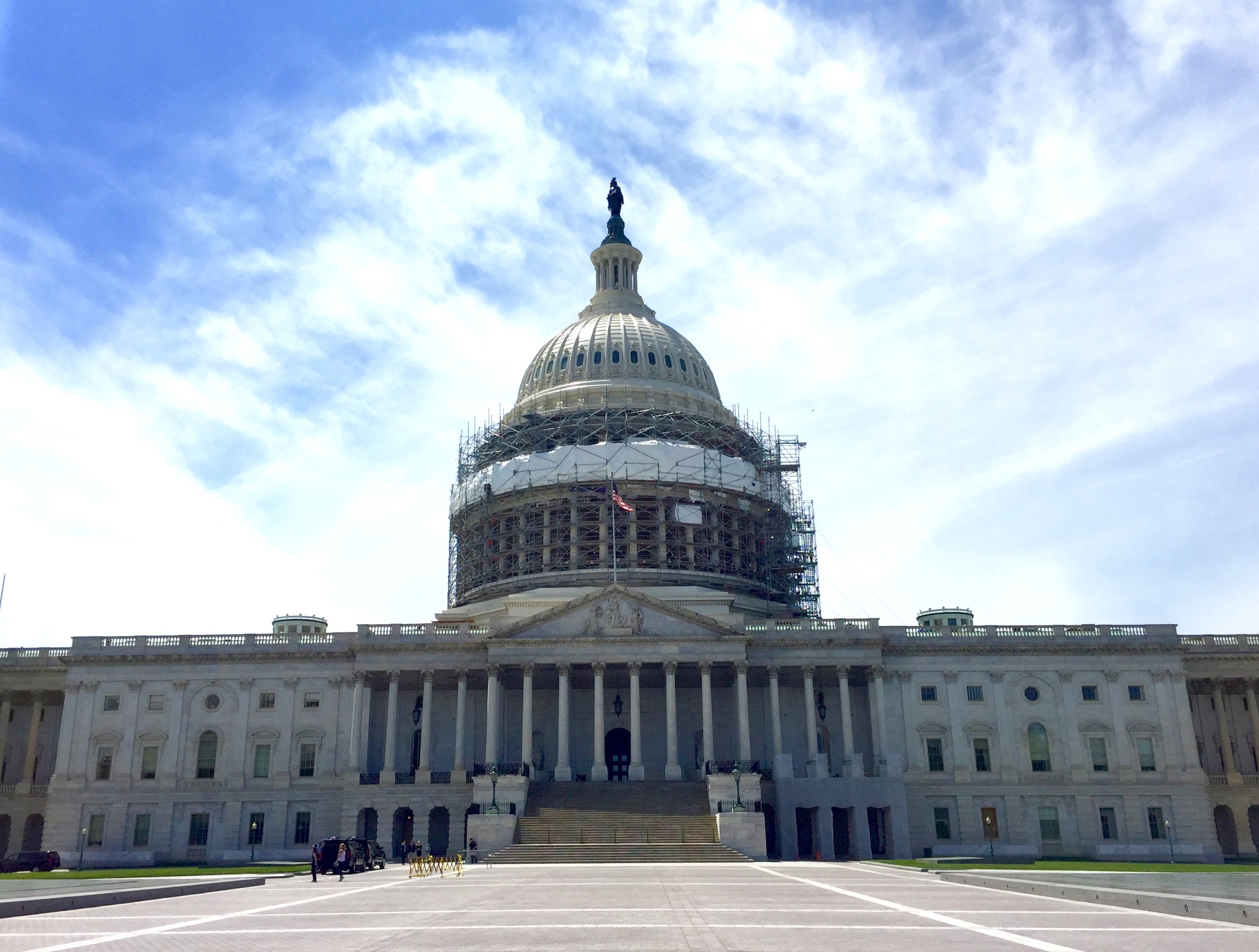 The Capitol Building currently under construction. 