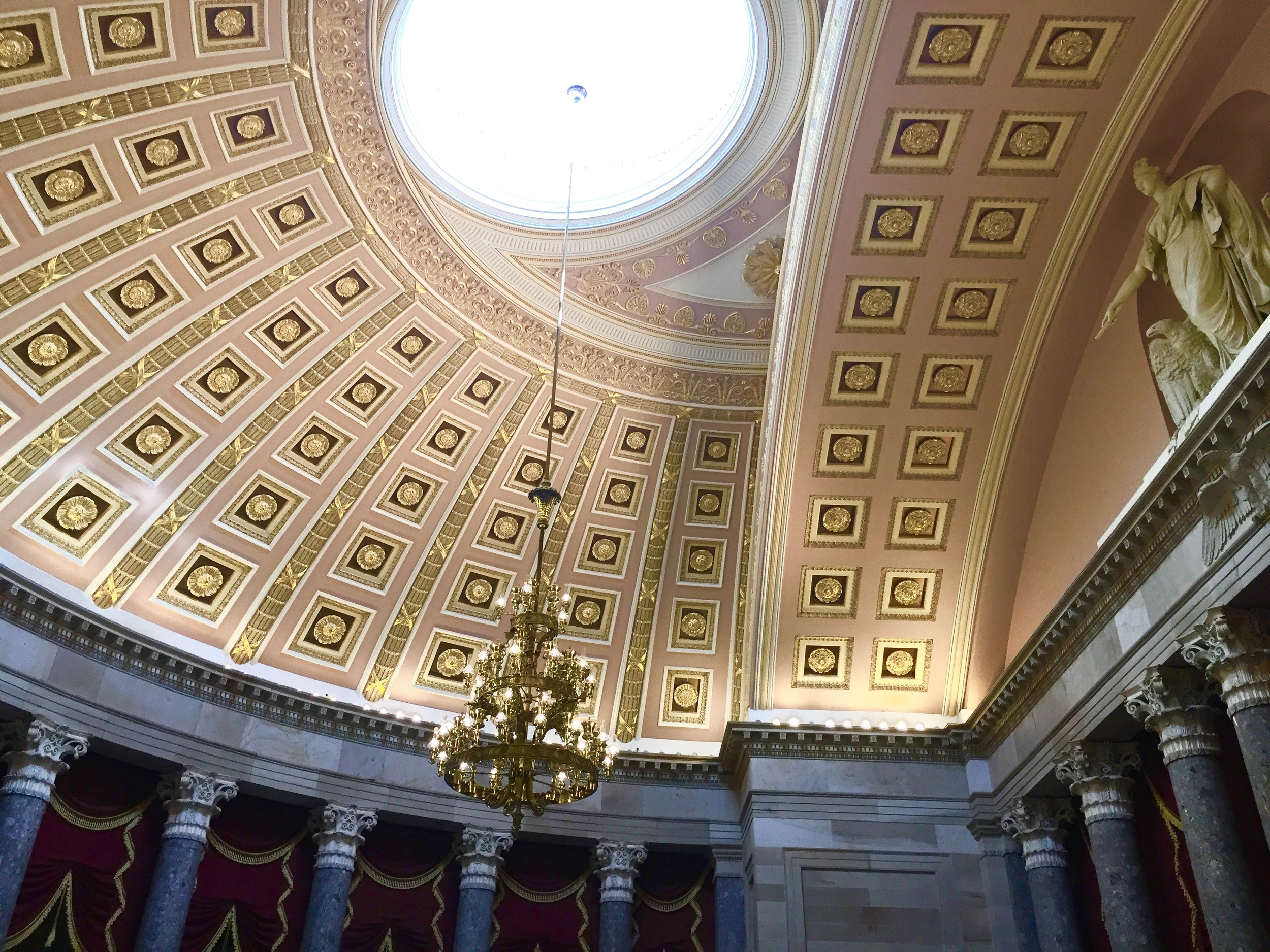 Inside the Capitol Building. 