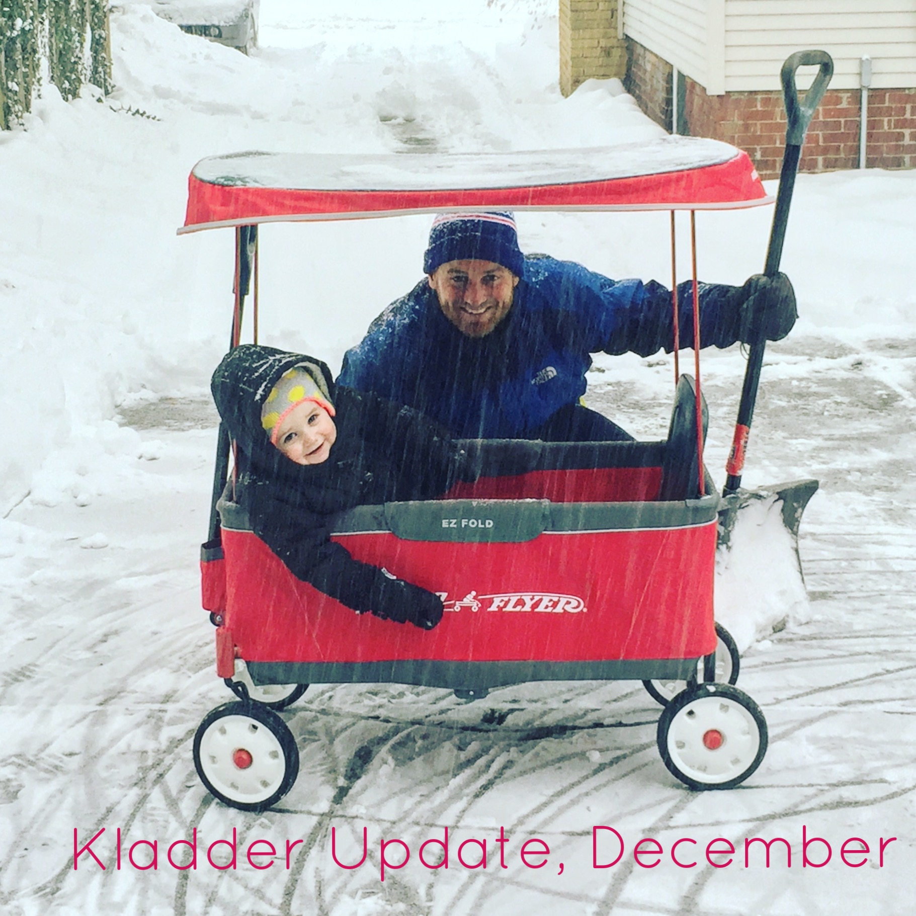 Natalie and Jeff enjoying our very own winter wonderland.