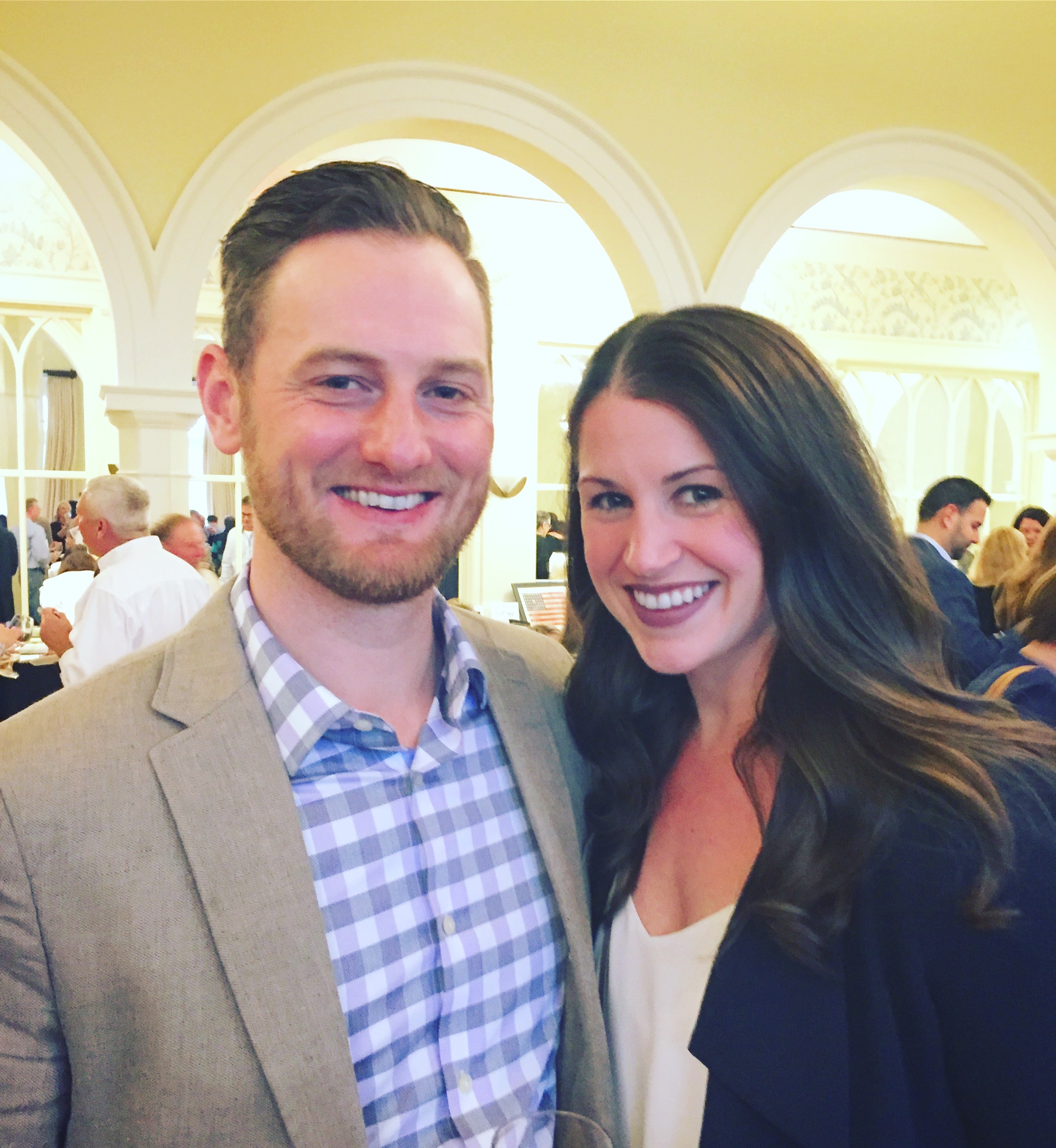 Proudly showing our purple teeth at the wine tasting event. 