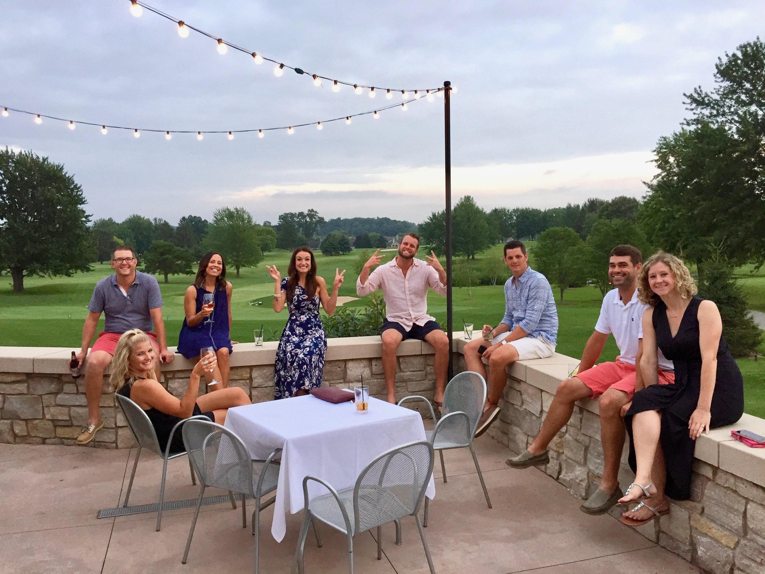 Some of our fine friends enjoying the patio at Member Member Event. 