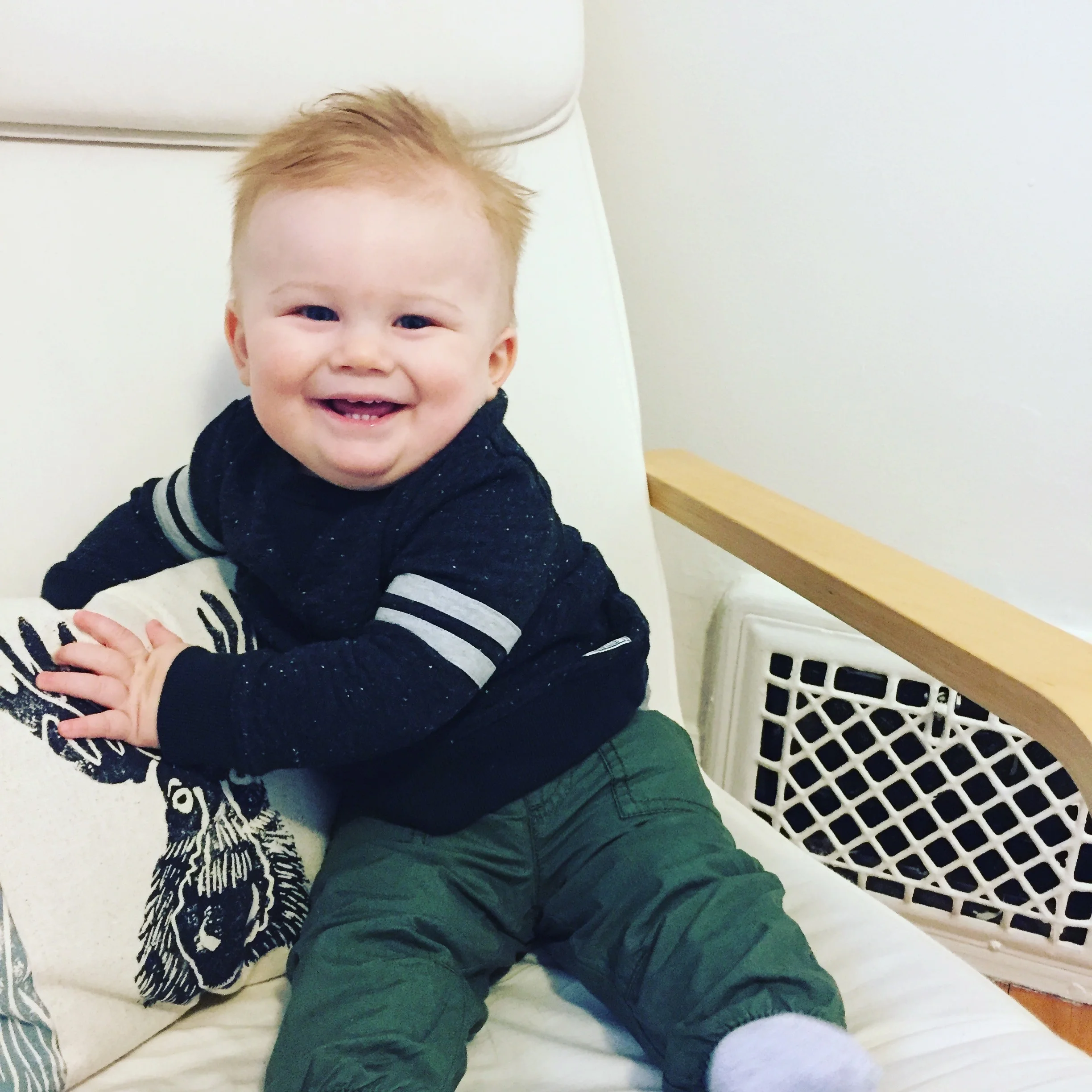Our very happy 9-month-old Thomas Kladder. 