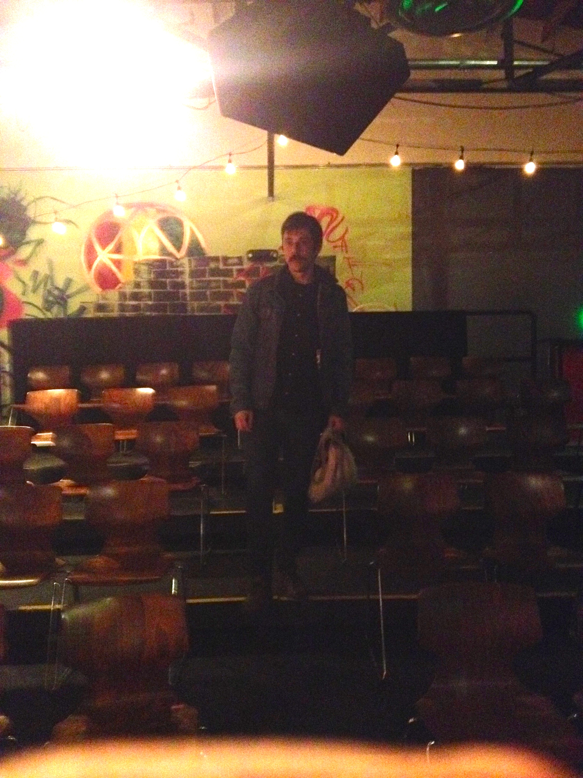 Gabe makes sure the space is up to his high standards.