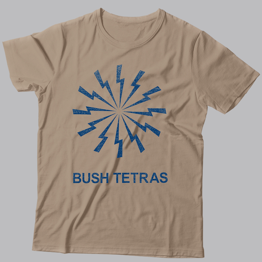 Bush Tetras - Blue on Natural T-Shirt