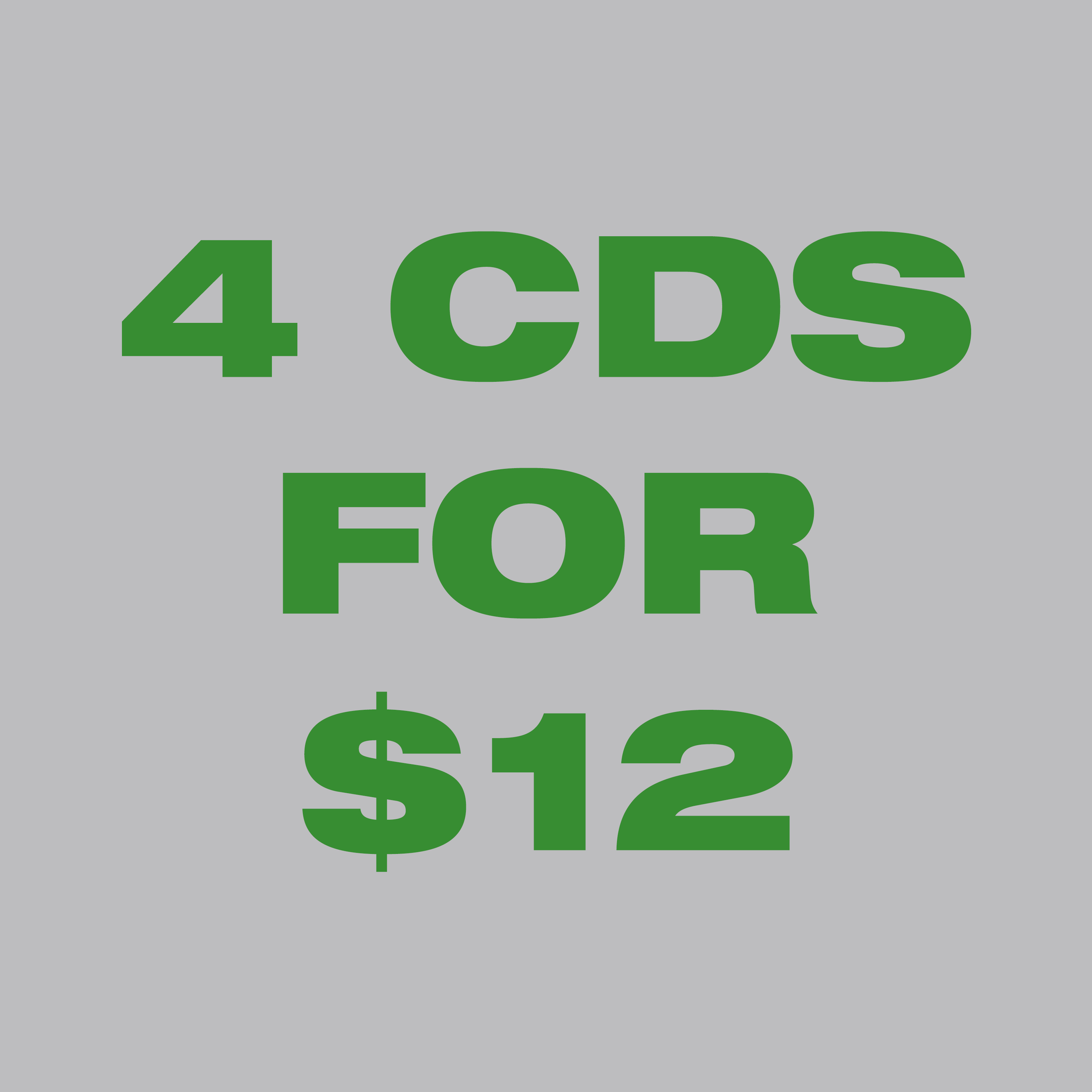 4 CDS FOR $12