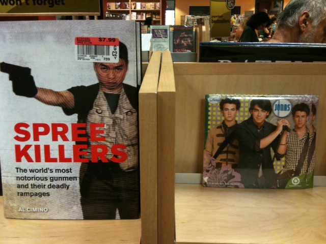 Interesting product-placement at Borders Books in Waikiki.
It's human nature to want to build complex scenarios to answer simple questions. This is best exemplified by historical events in US history-turned-conspiracy-theories (the illuminati & free masons, JFK, Marilyn Monroe, 9/11, Waco Texas, etc), world history (the pyramids, great wall of china, crop circles), religious literature, and even interpersonal-relations.
Our brain is conditioned to be curious & we're taught since childhood to continually ask questions because there are "no stupid answers." Yet still, we like to complicate the truth by building our own imaginative answers. Why do people do this? To me it's simple: nobody wants to feel defeated; beaten by 1 person. Knowing that one person did something (of a large scale) incites feelings ineptitude & implies that a single person (or you) is incapable of something great (only 'great' in size, not if the 'achievement' is positive or negative) and put together in a sort of vague, cavalier-type attitude & setting. People don't believe such magnitude could be done by one person. "That's not possible," say skeptics. Oh yeah? Tell that to Tom Hanks (and Wilson) in 2000's Cast Away.
So what's the reason people are so consumed with conspiracy theories & demonstrative ideologies? Simple: we're obsessed with narrative. Fictional stories are evocative. We love to gossip. We love to hunt for the 'answers' below the answers. Simply put: SIMPLE isn't sufficient to answer a simple question. So what do we do? Create elaborate schemes & massively intricate scenarios to legitimize something that can be answered with a very matter-of-fact answer. We demand a story that better suits us than reality because reality is too boring. I hope I'm not alone when I say: this type of paranoia freaks me the hell out. It's almost as scary as religious zealots when they beat down your door to explain their ideas of what happened. I don't think we're likely going to come to a common conclusion, so why won't you let it go?
And I know what conspiracy theorists would rebut to me: if you're speaking against conspiracy-theorist mentalities, then clearly you're a part of it. WELL, I AM. I'm not, but that's what they'll hear despite any answer I may give.
Do I believe we're told the entire truth all the time? Absolutely not. Have we been mislead? I have no proof, but I believe so. Does this mean the entire truth of these events truly change my quality of life? No. The corner-stone of who I am as a person was not founded upon the notions, beliefs, or ideas behind most of these events and I will not change by someone lying/misleading me to believe something else done by someone else for some ulterior motives. It isn't me, doesn't effect me, nor will I allow it to change me. I hope you feel the same way, but if you do - you're obviously buying into my conspiracy.
Now send me money like other religious cults, pls.
Onwards,
J