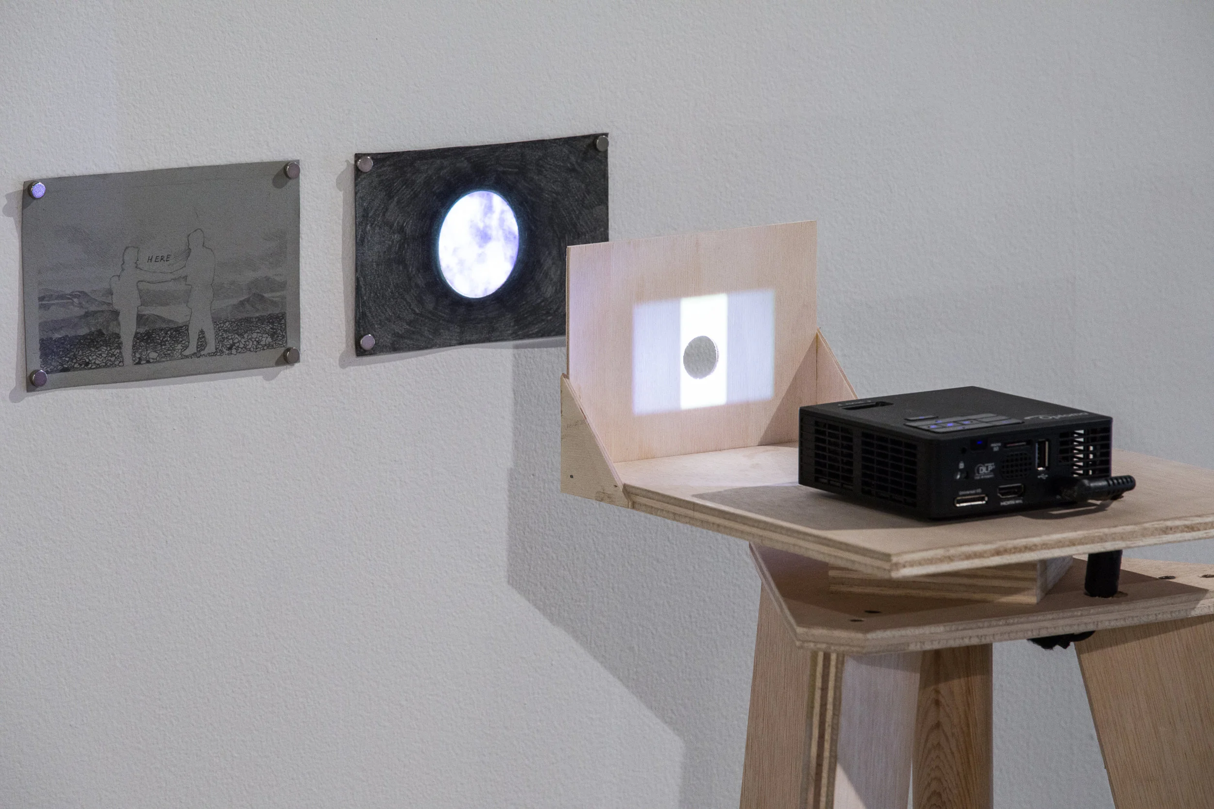 a string of sign, a trail (detail)